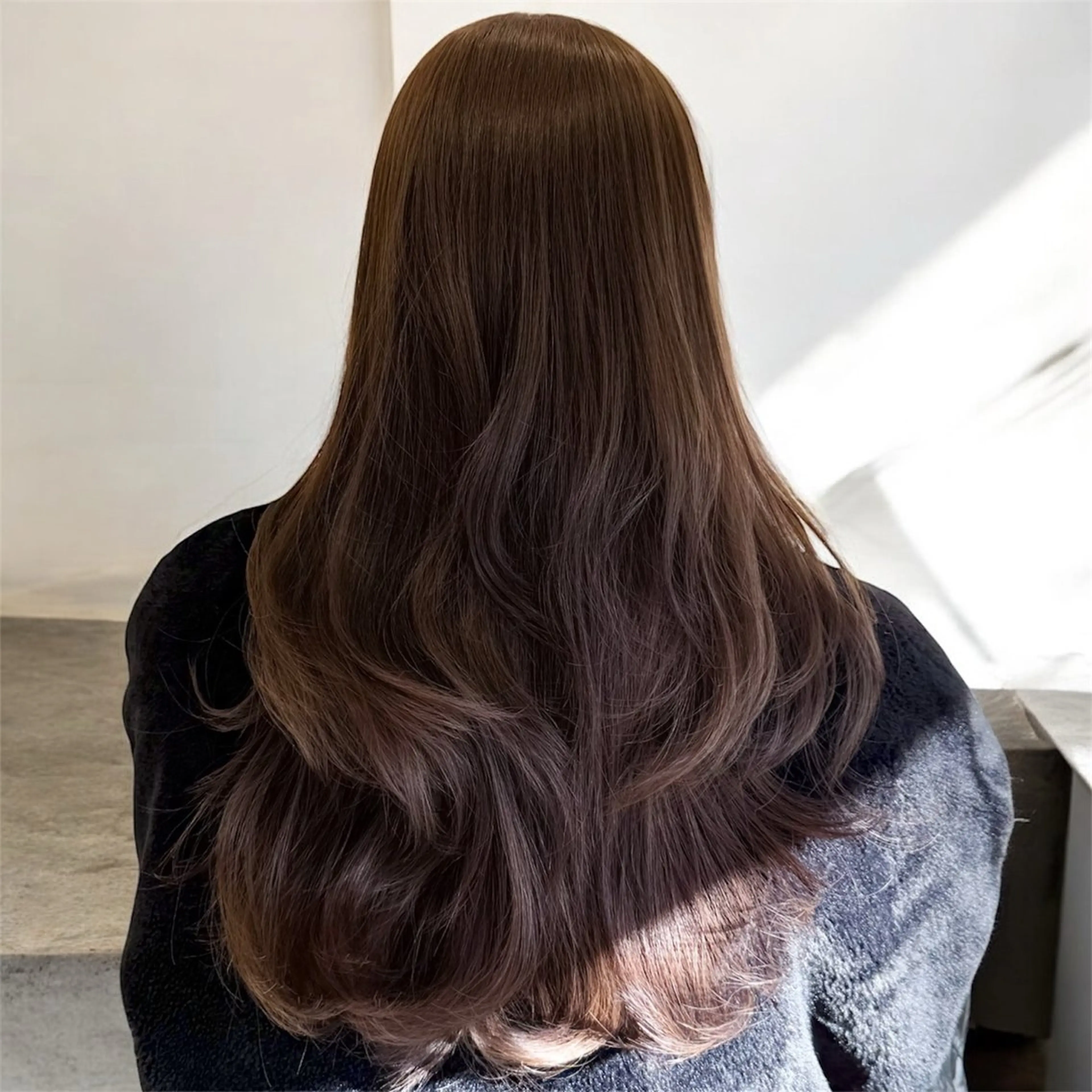ロング カラー ヘアアレンジ 韓国ヘア/レイヤー 顔周りカット/ユキナのヘアスタイル