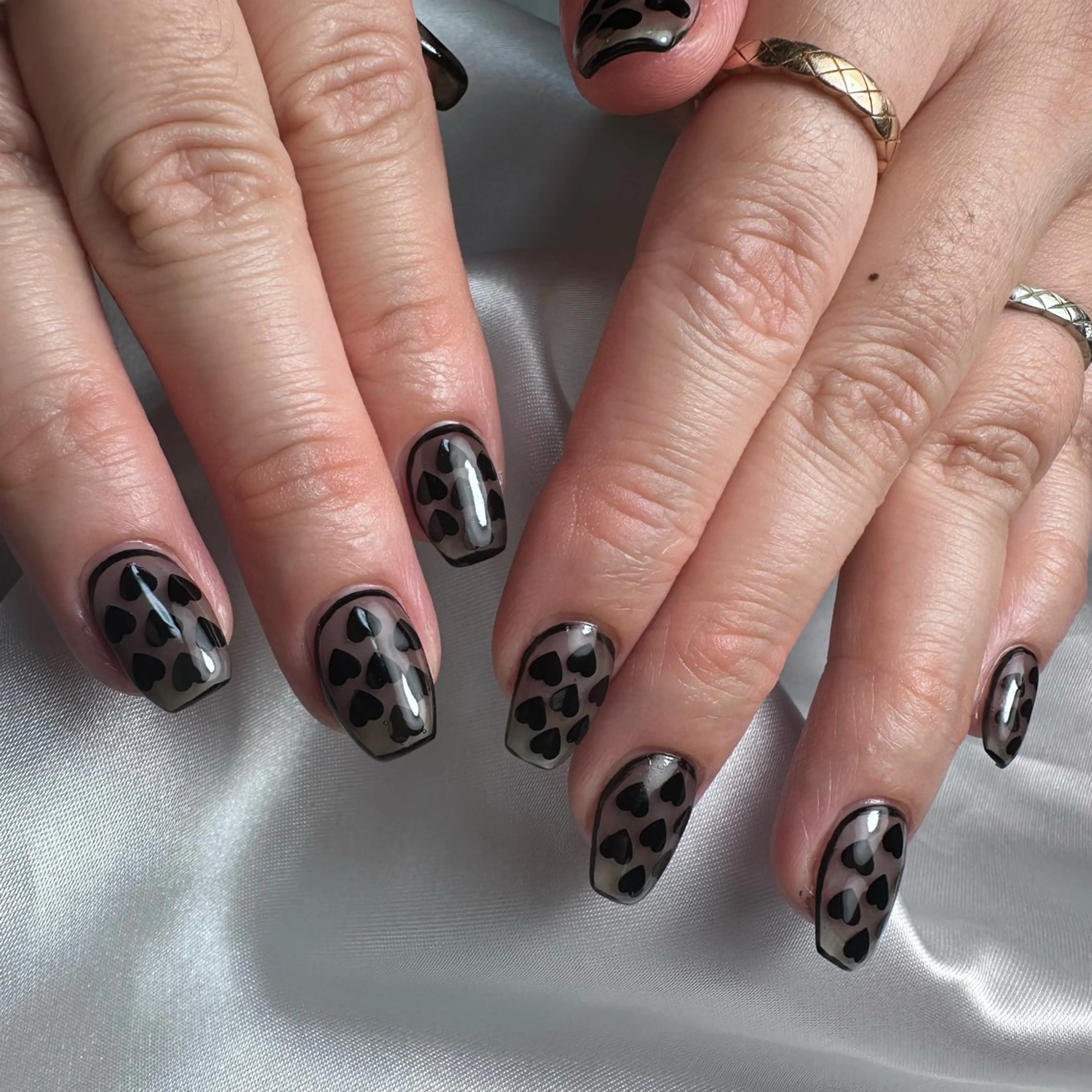 ネイル ハート nail salon 凪のネイルデザイン