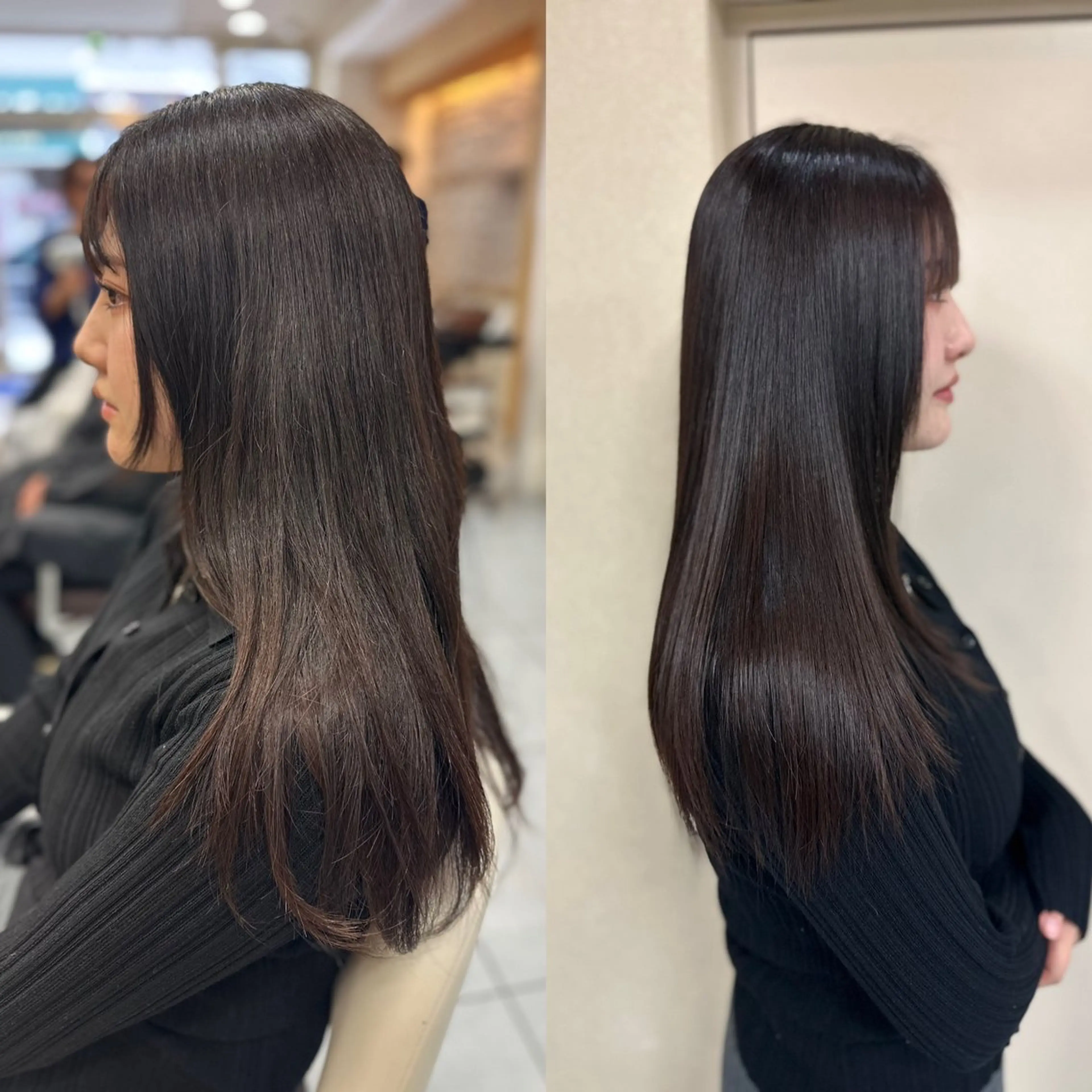 ロング パーマ 縮毛矯正 トリートメント 髪質改善/縮毛矯正 /ブリーチ矯正/岡部のヘアスタイル