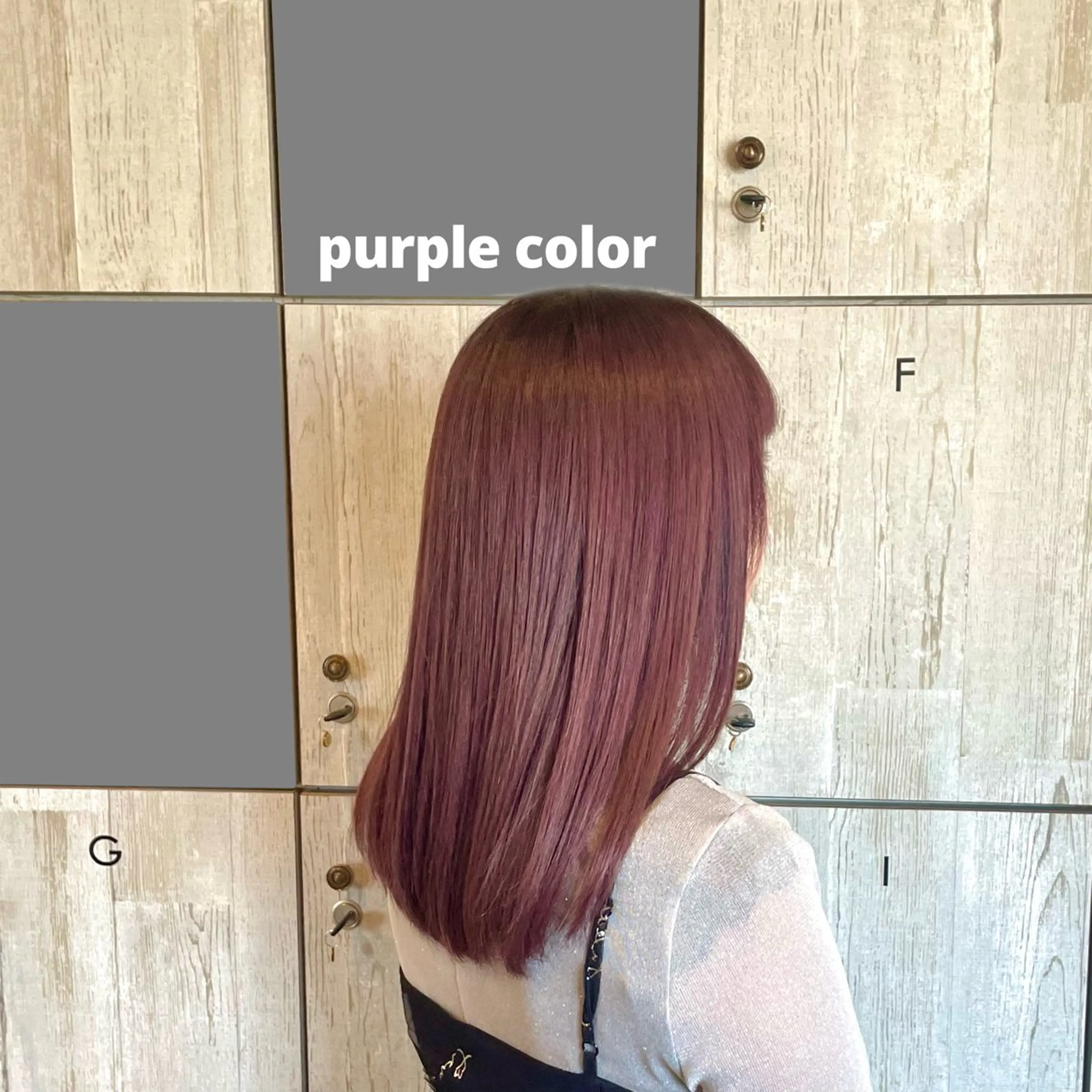 セミロング カラー カット ヘアカラー トリートメント 夏向/ハイトーン /パーマのヘアスタイル