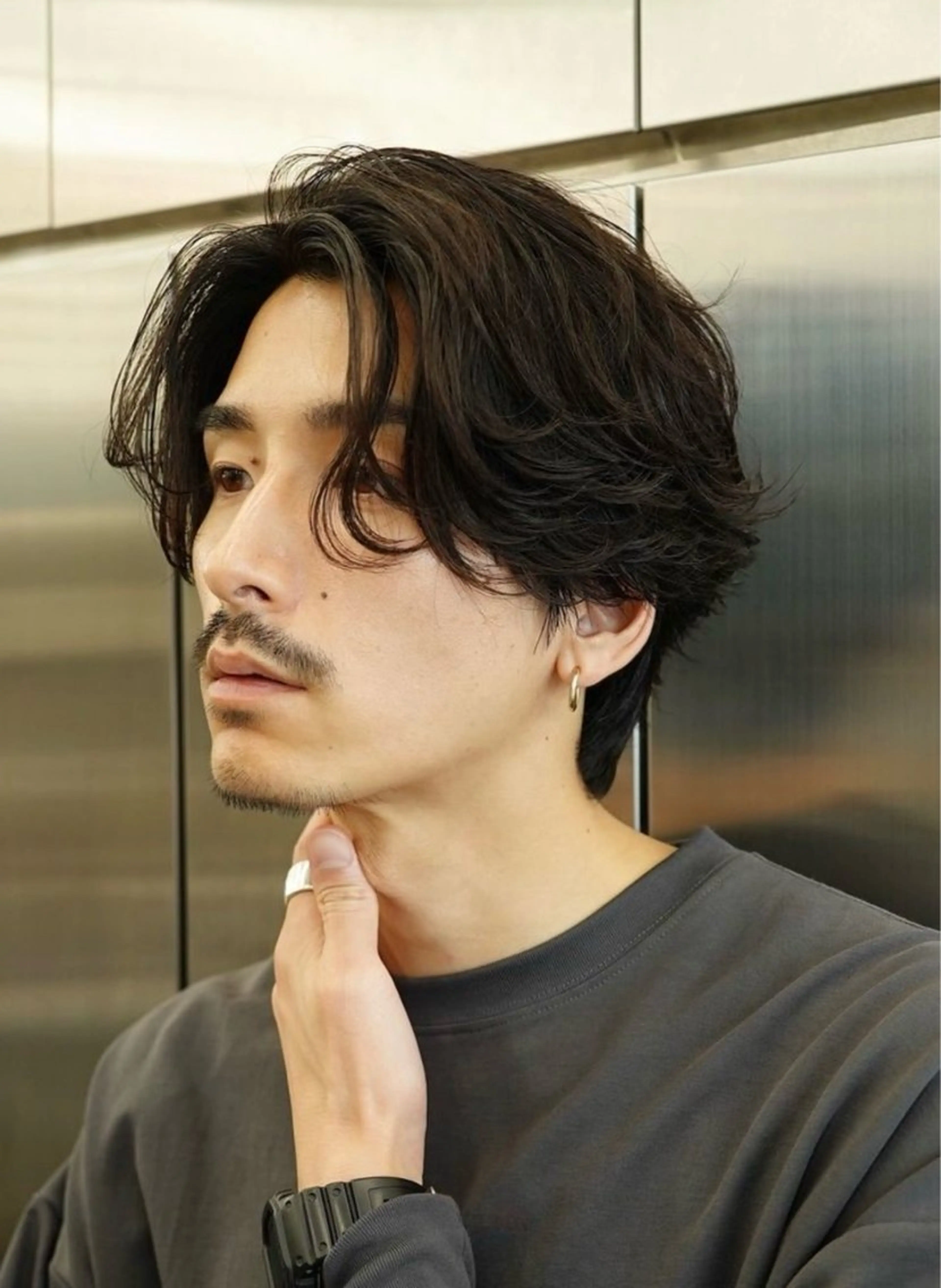 ショート カラー パーマ メンズ キッズ メンズパーマ ニュアンスパーマ 栄💗メンズパーマ| ハイトーン|haruのヘアスタイル