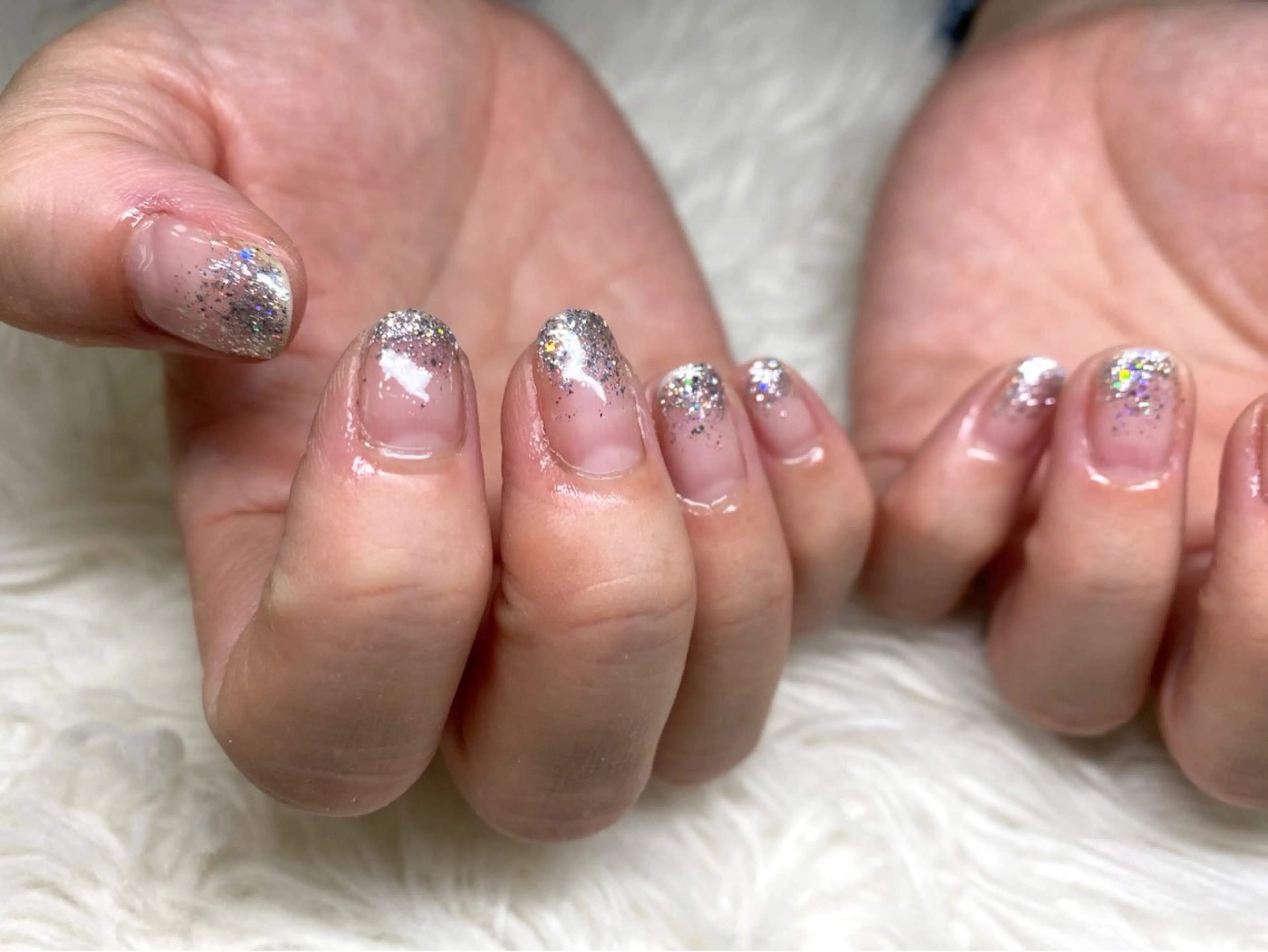 ネイル グラデーション ラメ(グリッター) ラメグラデーション ハンドネイル ViMORE あやのネイルデザイン