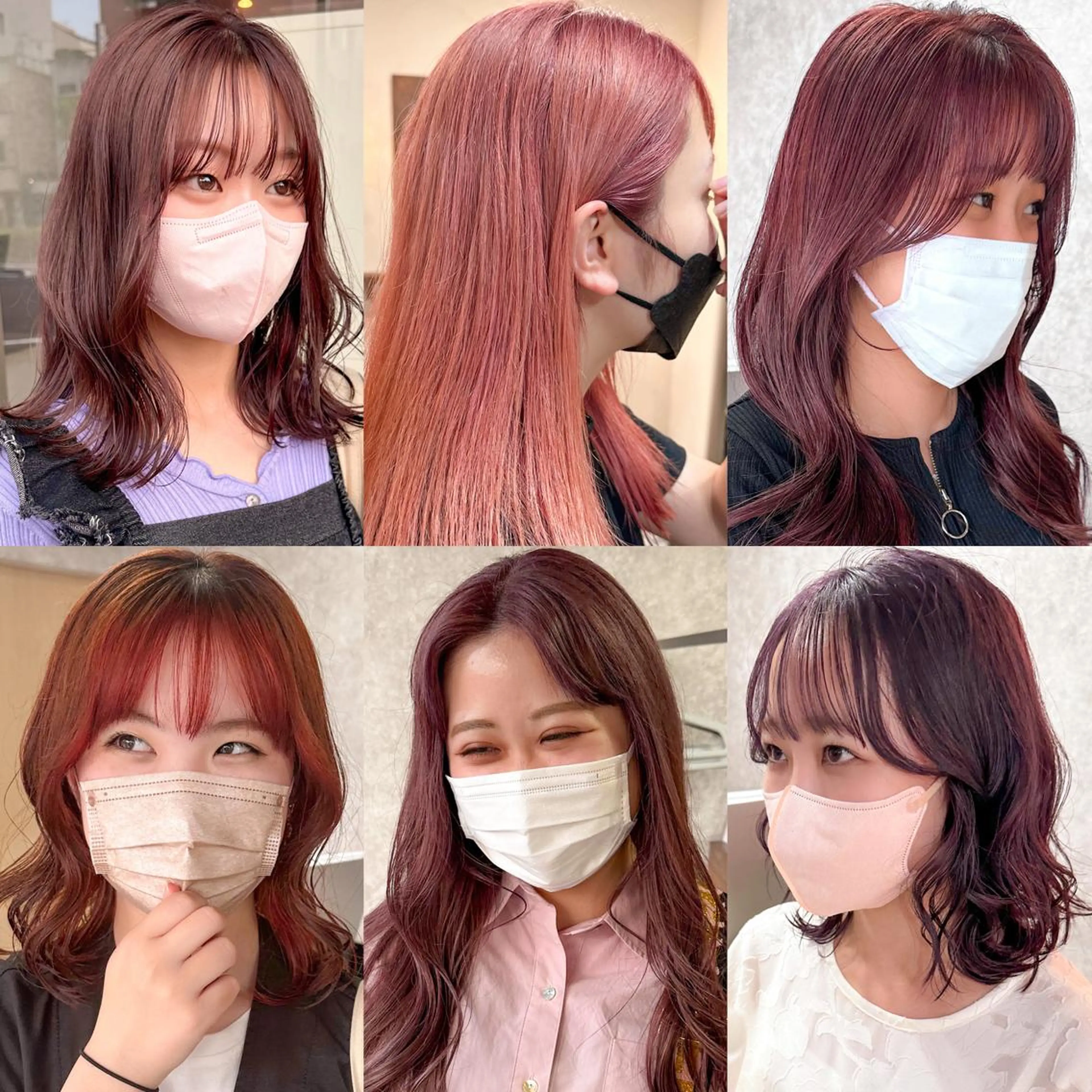 セミロング カラー ブリーチ ピンクカラー ヘアカラー トリートメント 高橋 みく/ minim 暖色のヘアスタイル