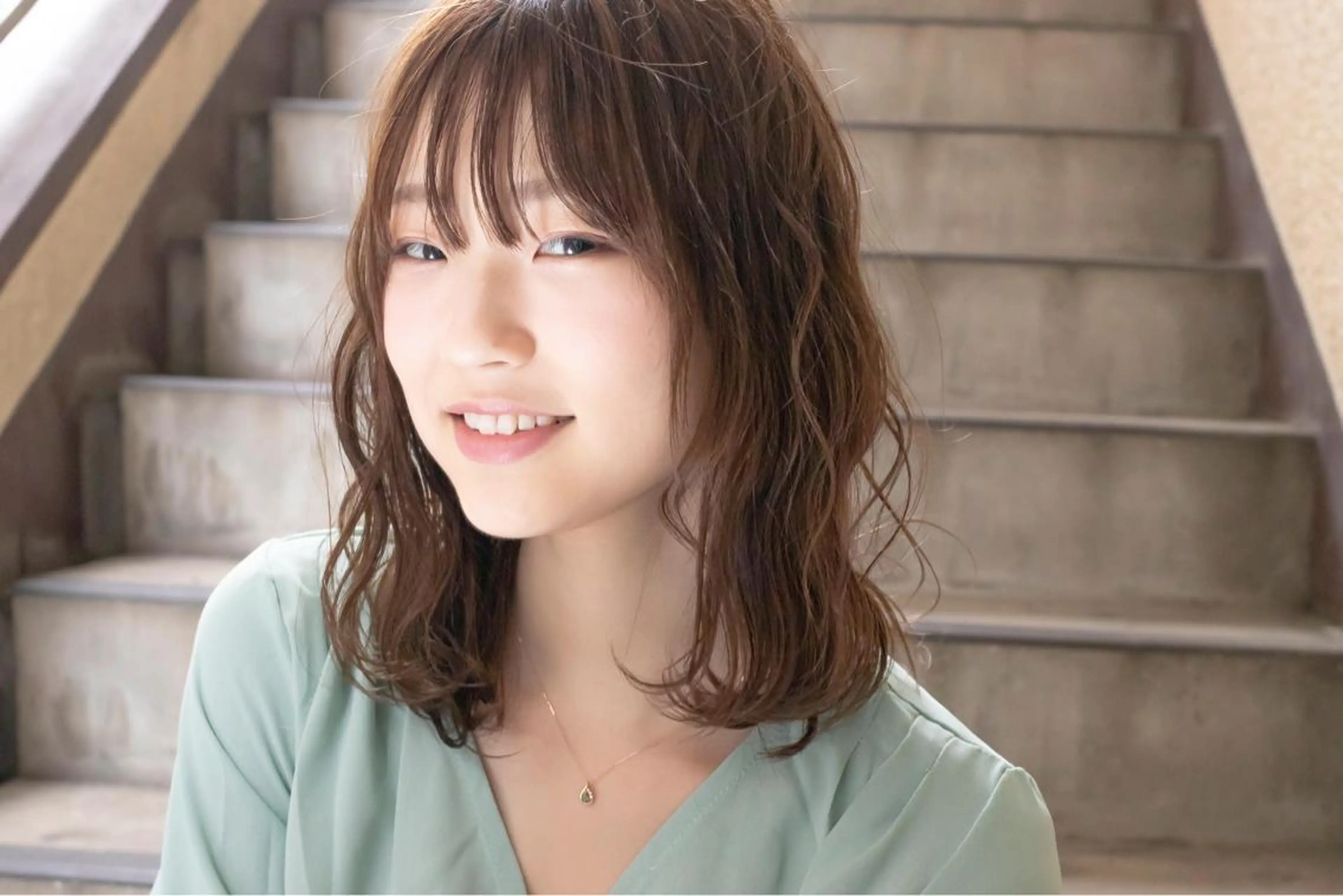 ミディアム ヘアアレンジ ヘアカラー トリートメント 坂東 秀幸のヘアスタイル