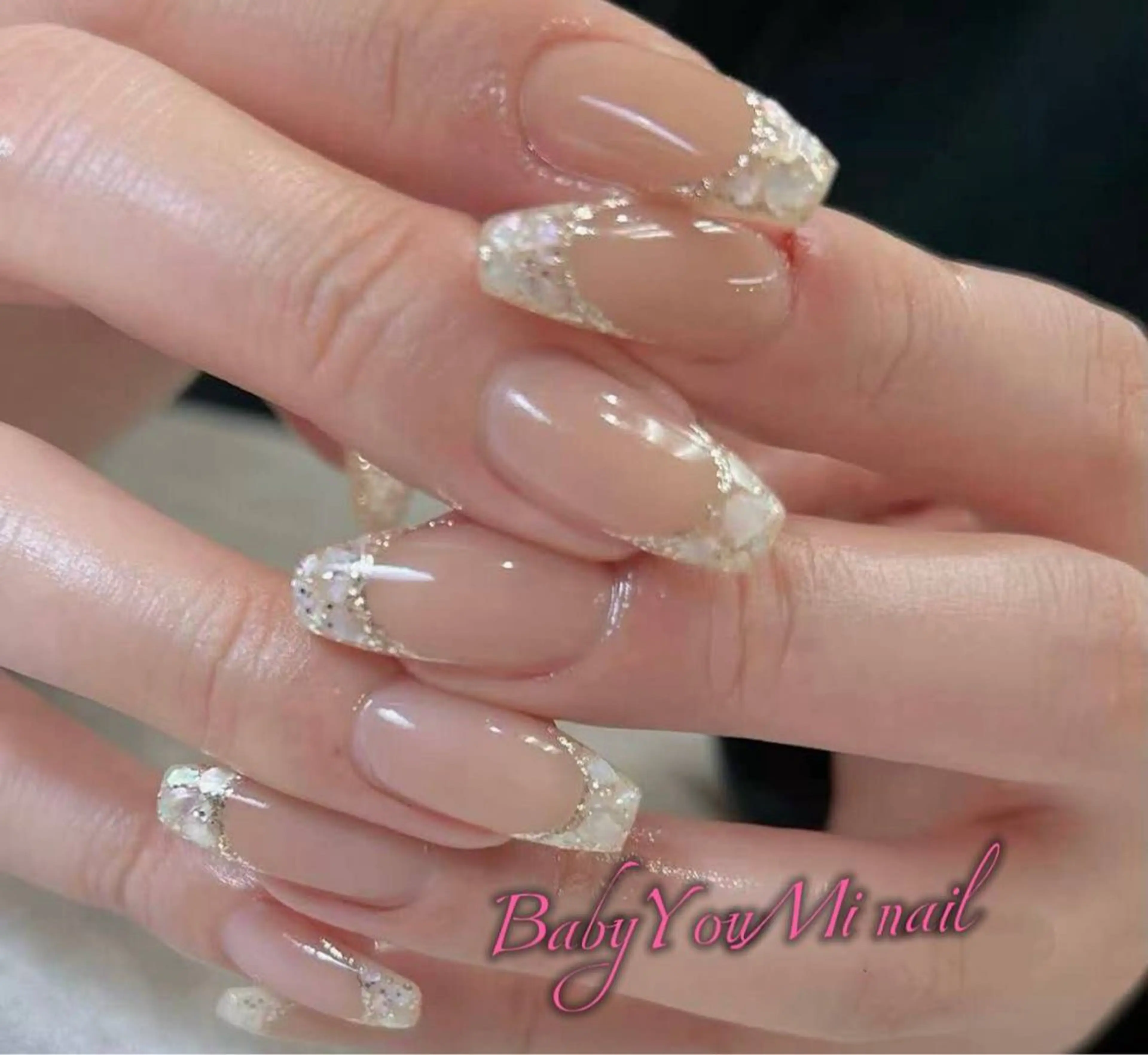 ネイル オーロラネイル フラワーネイル フットネイル フレンチネイル ジェルネイル ハンドネイル BabyYouMi nailのネイルデザイン