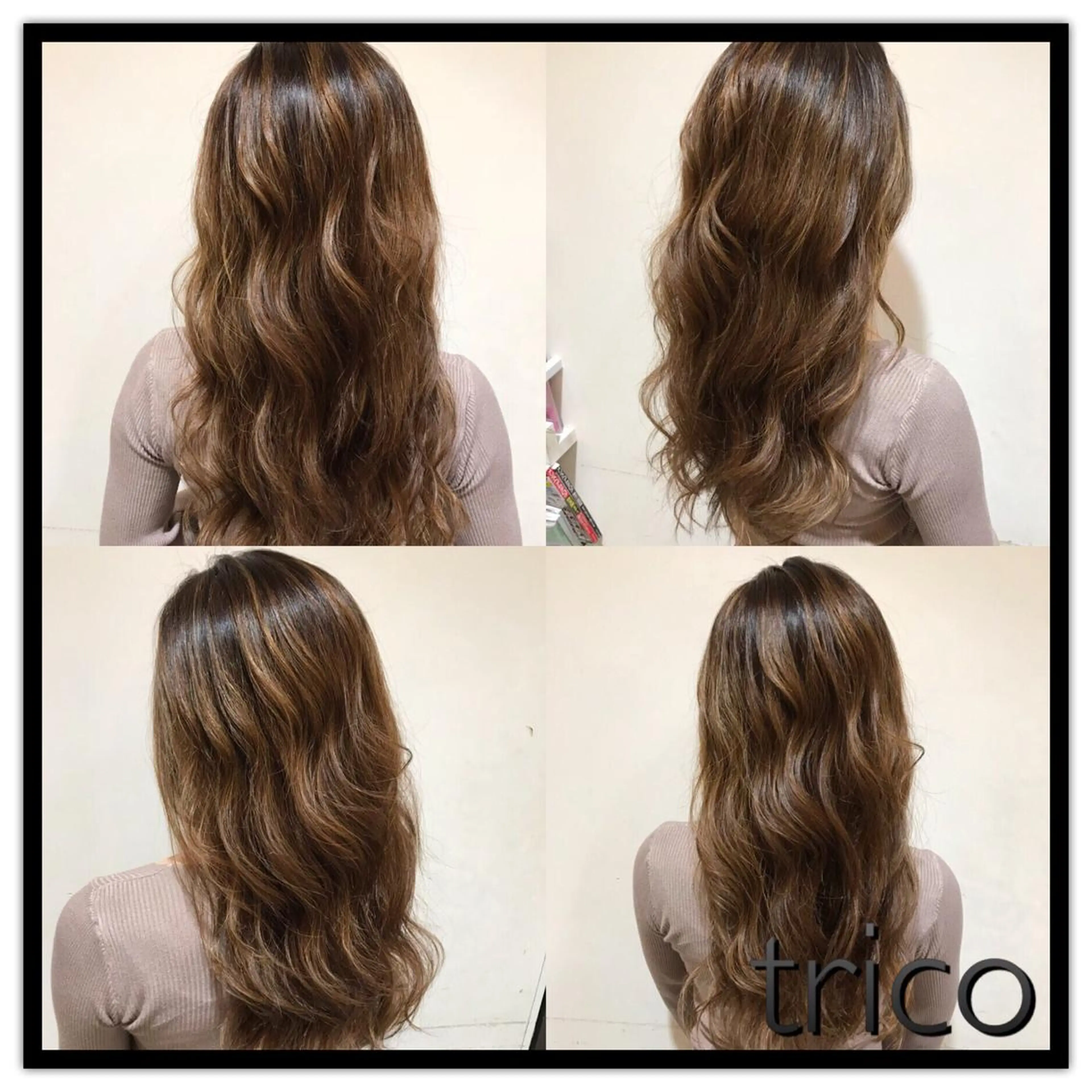 セミロング カラー ベージュカラー グラデーションカラー ハイライトカラー ハイライト かきあげバング 似合わせ/ブリーチ カラー.岡田友仁のヘアスタイル