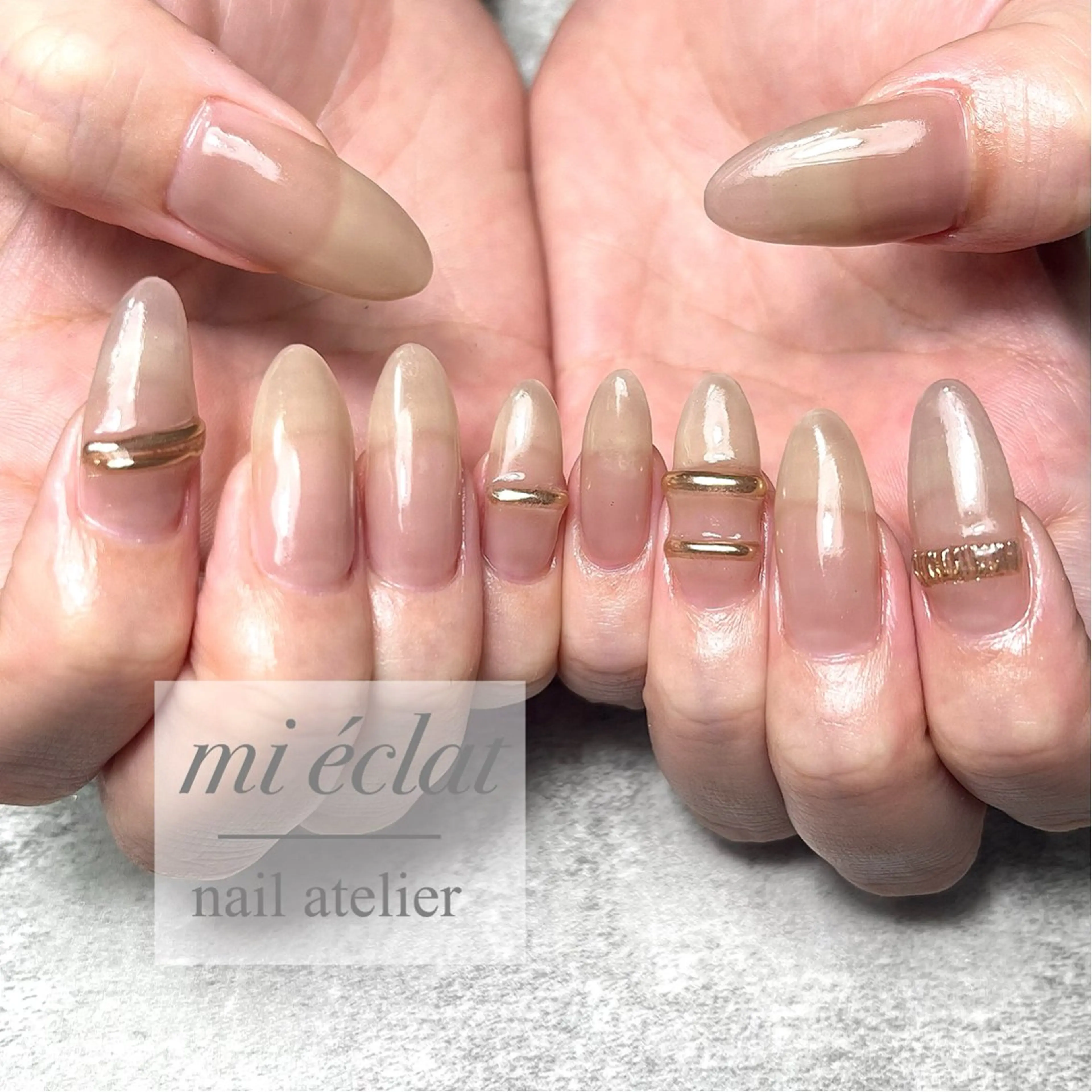 ネイル アートネイル ニュアンスネイル mi éclat ミ　エクラのネイルデザイン