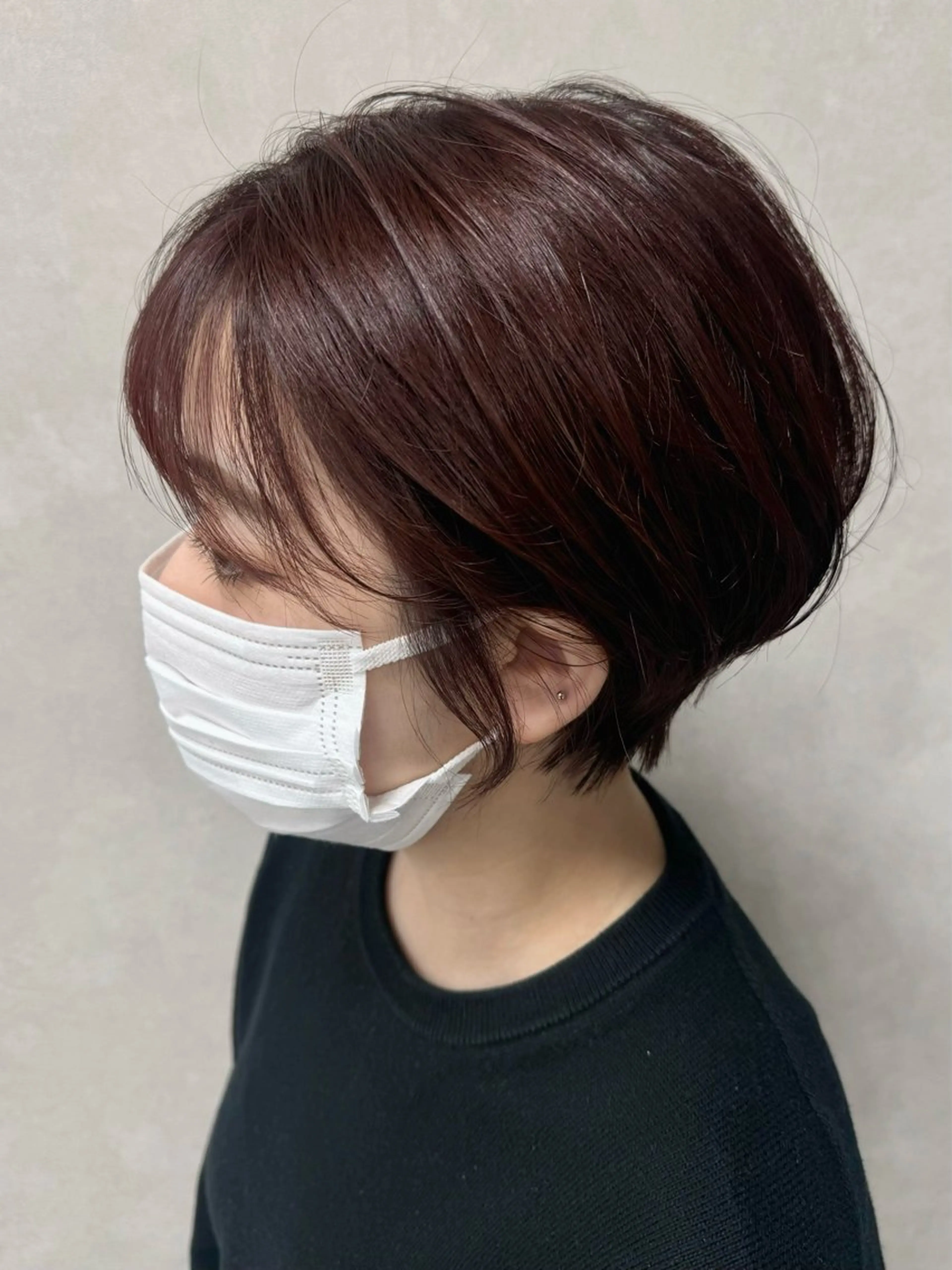 ショート カラー 韓国レイヤーカット/ くすみカラー/モモのヘアスタイル