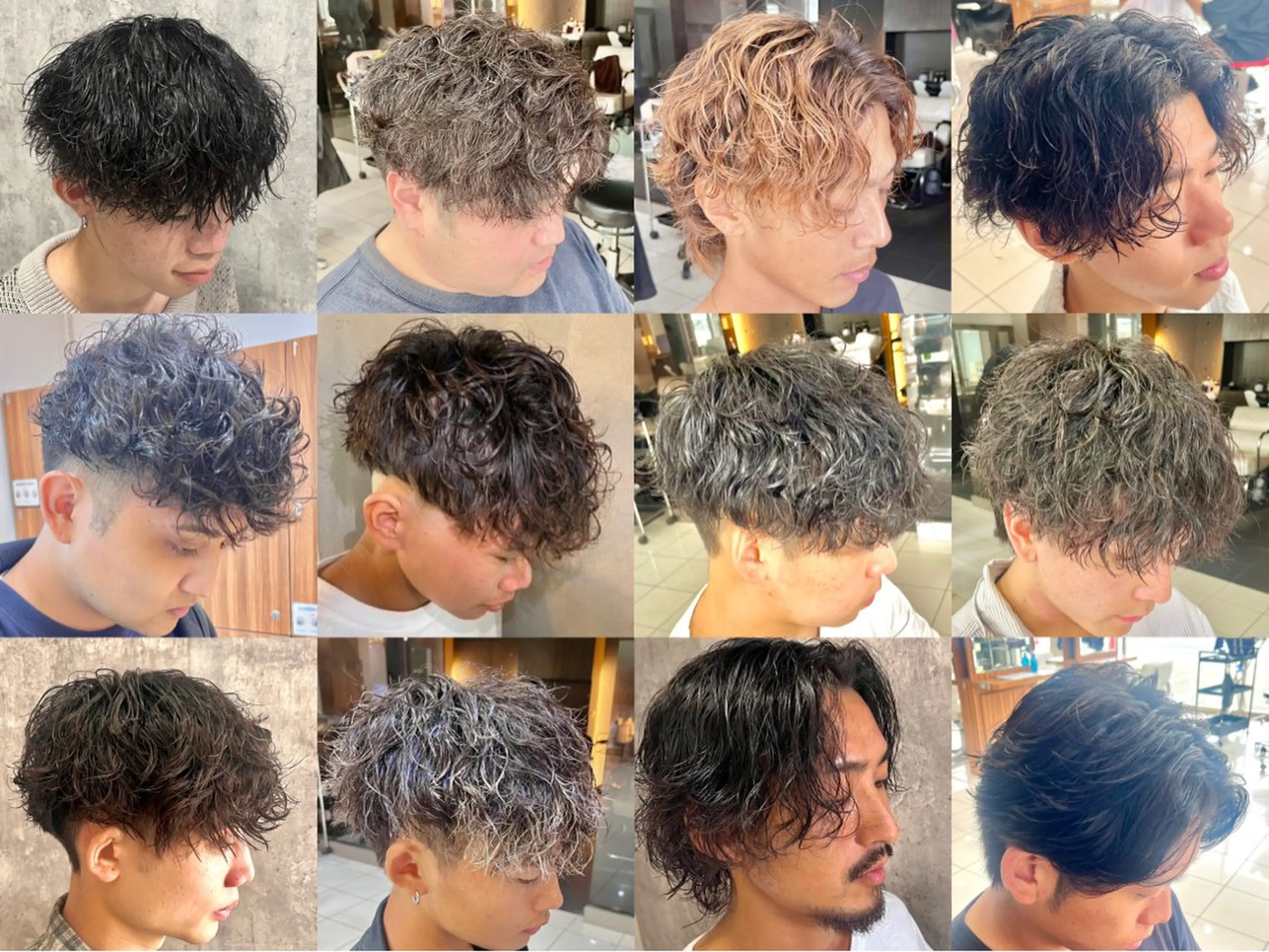 ショート カラー パーマ メンズ パーマ特化美容師 🔥Yoshiyaのヘアスタイル