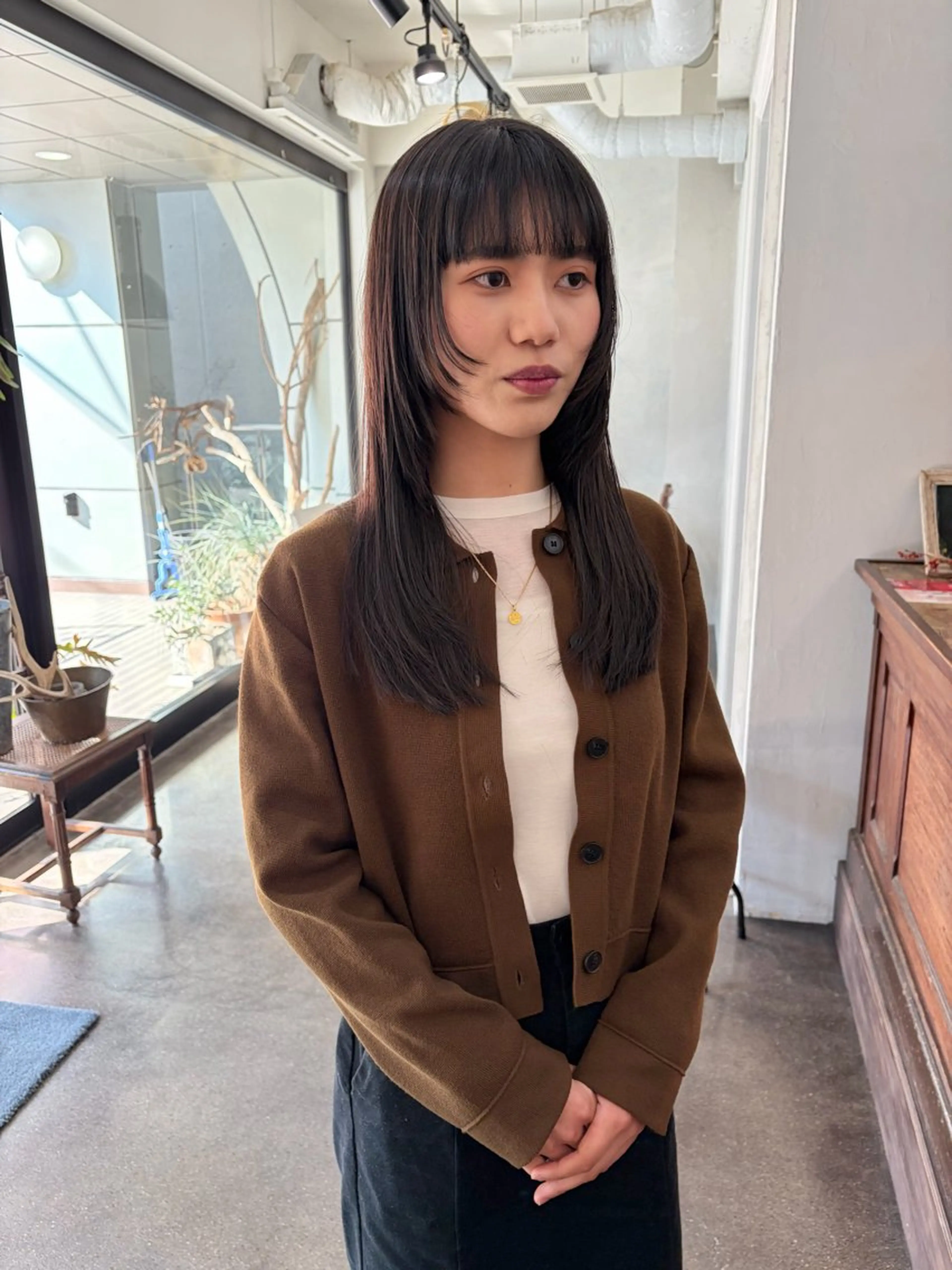 ロング パーマ ロングレイヤー 顔まわりレイヤー レイヤーカット ロング 縮毛矯正 カット 縮毛矯正 千葉 郁也のヘアスタイル