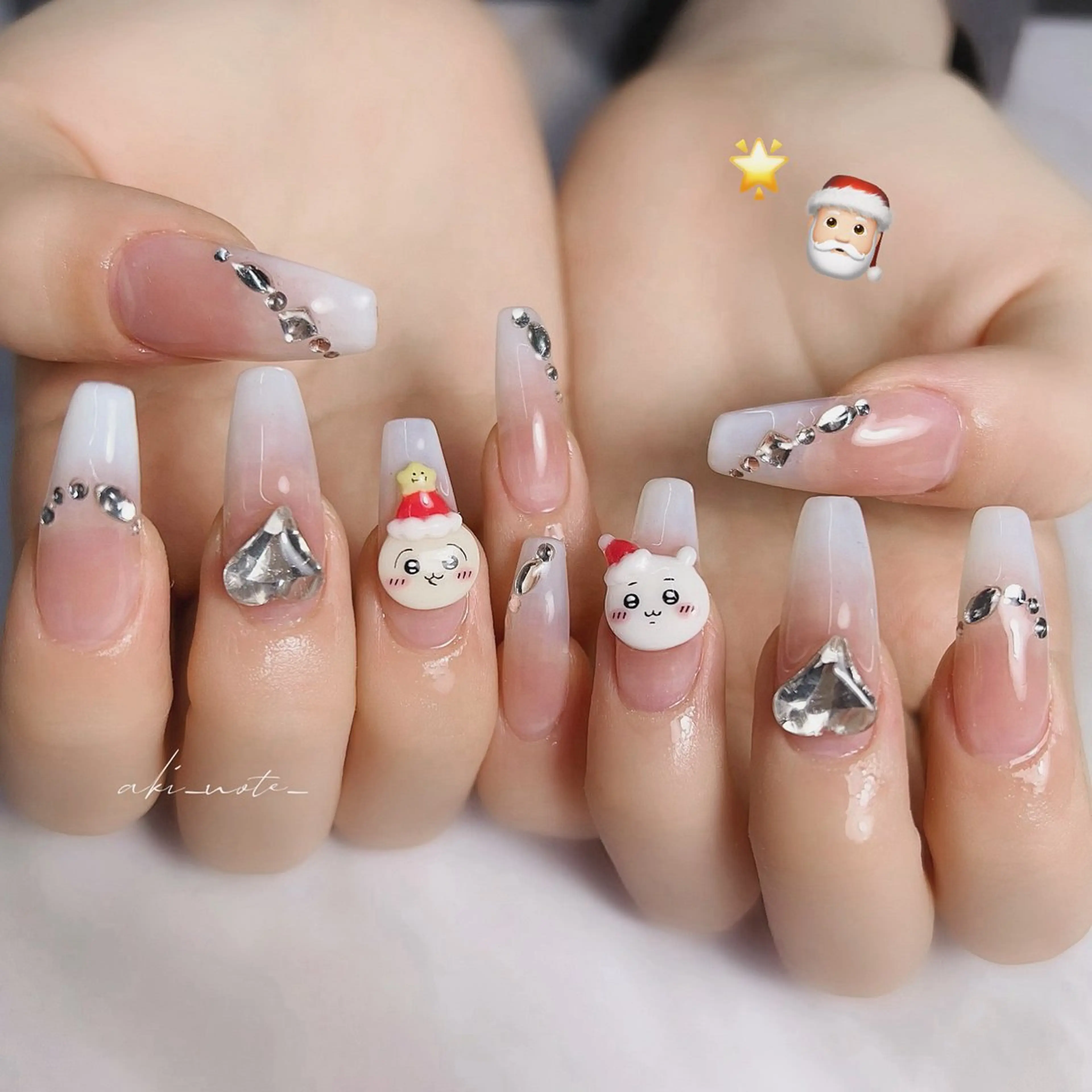 ネイル ハート ワンホンネイル 冬ネイル クリスマス ハンドネイル フットネイル GRANDE大須 栄/店長 aki🌙のネイルデザイン