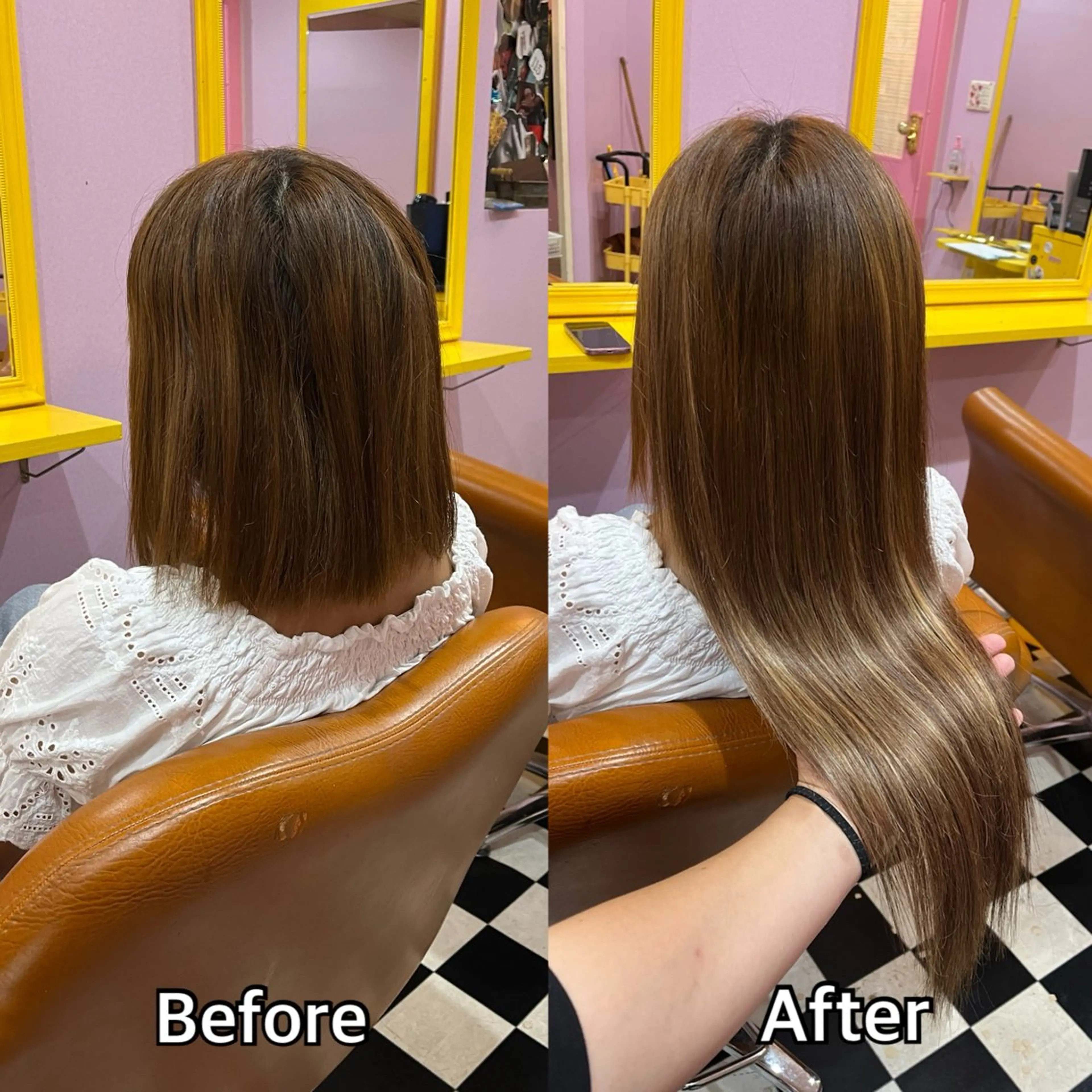 ロング エクステ シール＋ちび編み込み エクステ梅田🐨のヘアスタイル