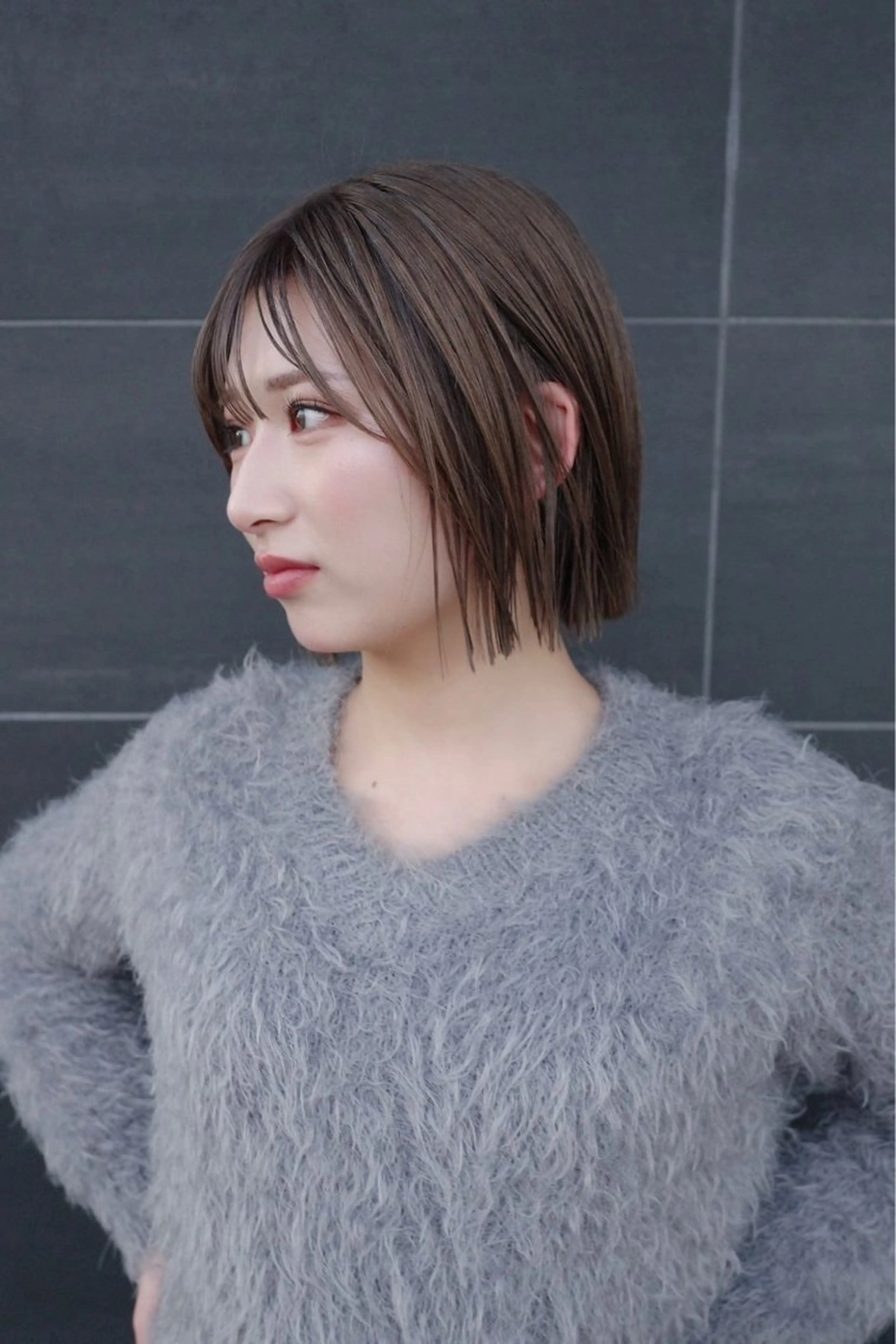 ショート 久屋大通/ 切りっぱなしボブのヘアスタイル