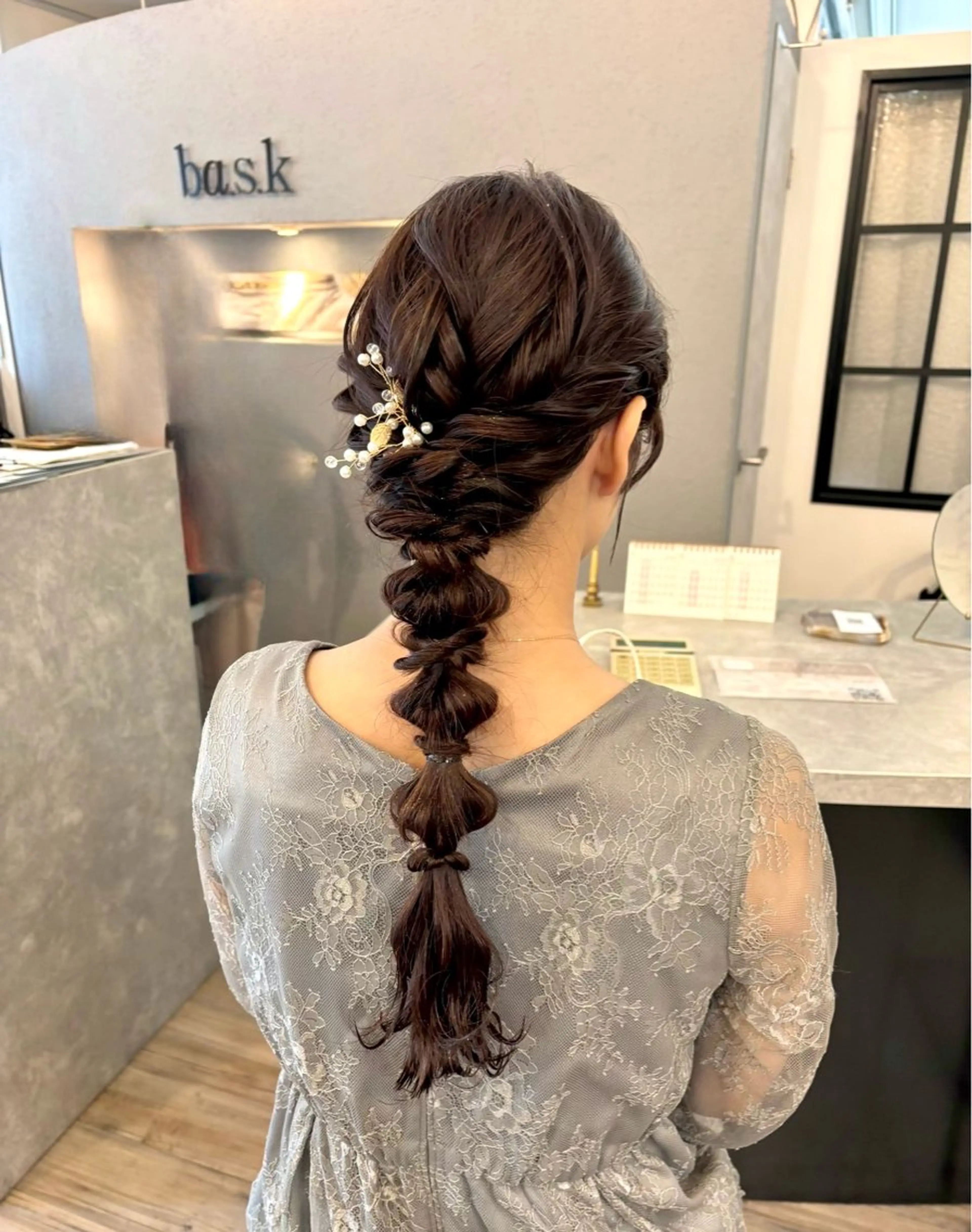 ロング ヘアアレンジ ヘアセット VISAGE ba.sk 金子詩帆のヘアスタイル