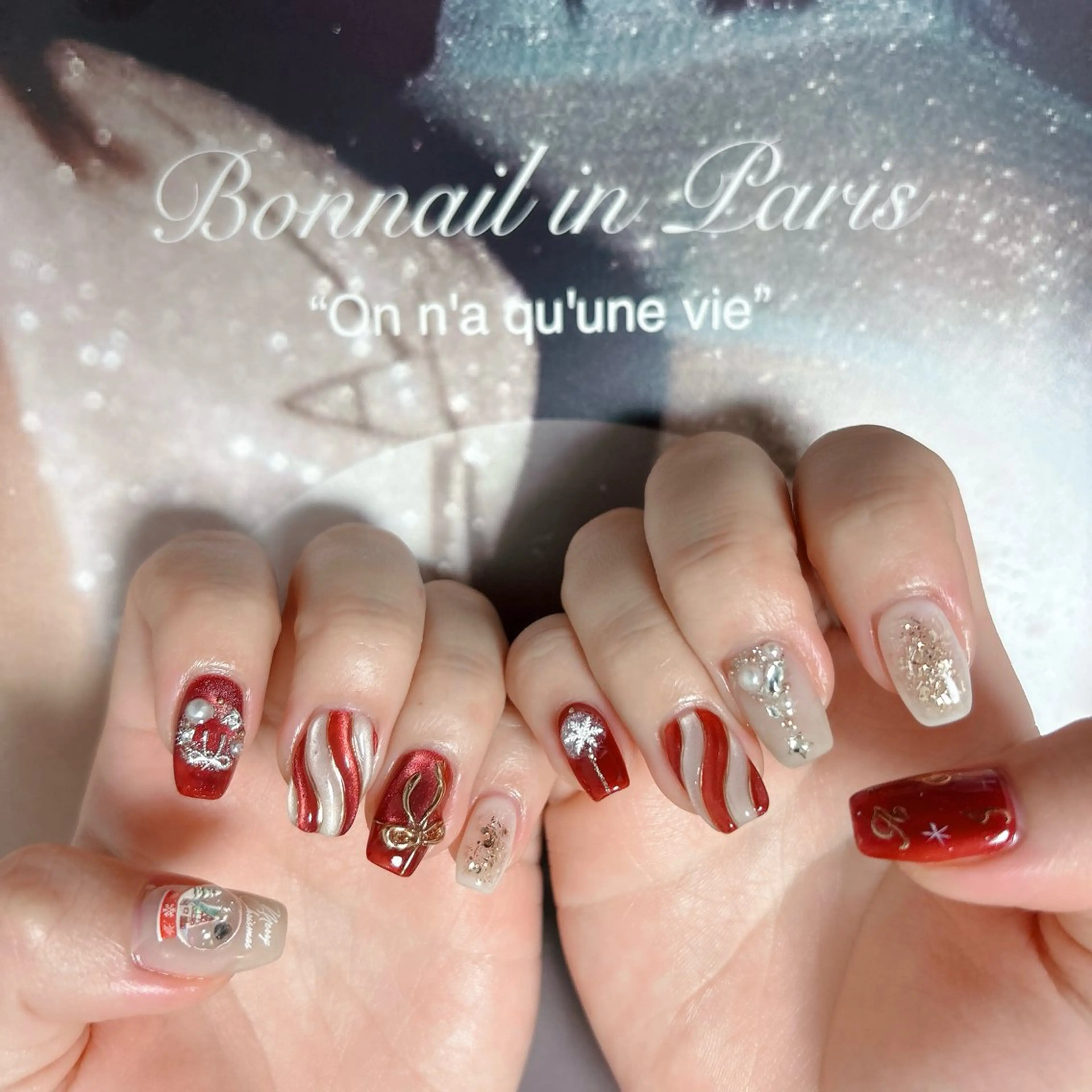 ネイル 冬ネイル クリスマス ハンドネイル nailsalon Asryのネイルデザイン