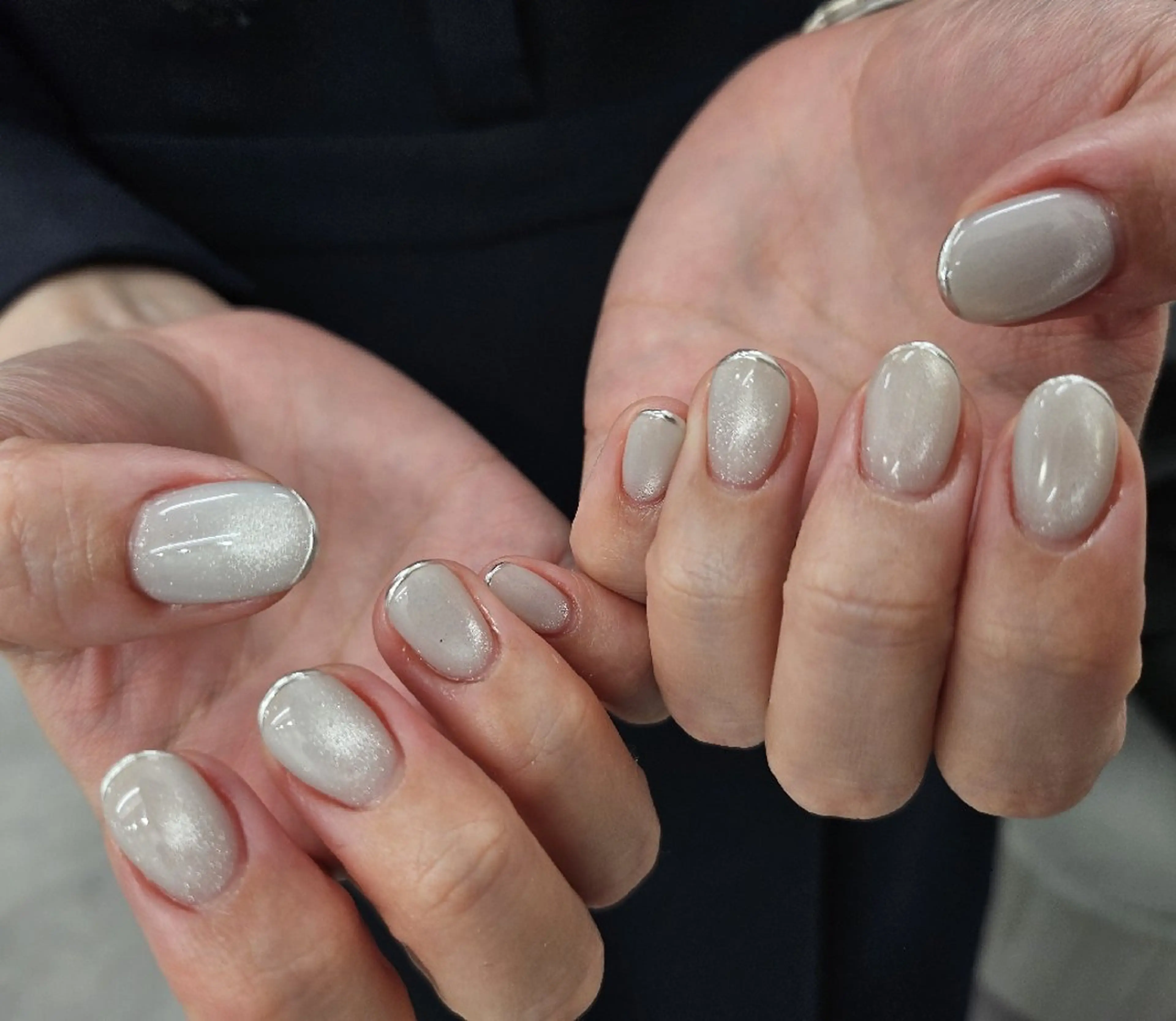 ネイル フレンチネイル ジェルネイル マグネットネイル ミラーネイル ニュアンスネイル ハンドネイル puku nail 🌼kazu🌼のネイルデザイン