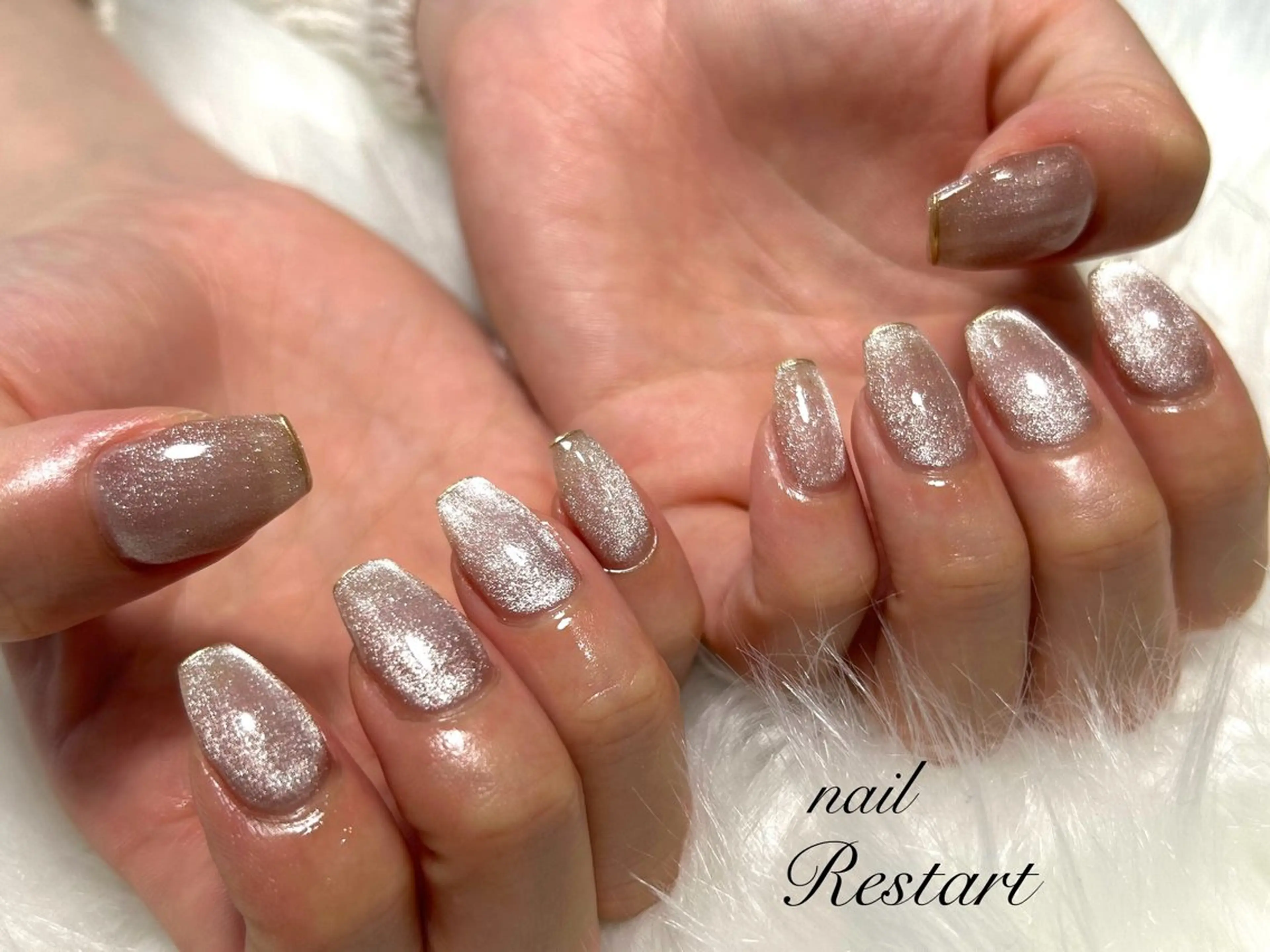ミディアム ハンドネイル nail Restart所属・Restart YURIのネイルデザイン