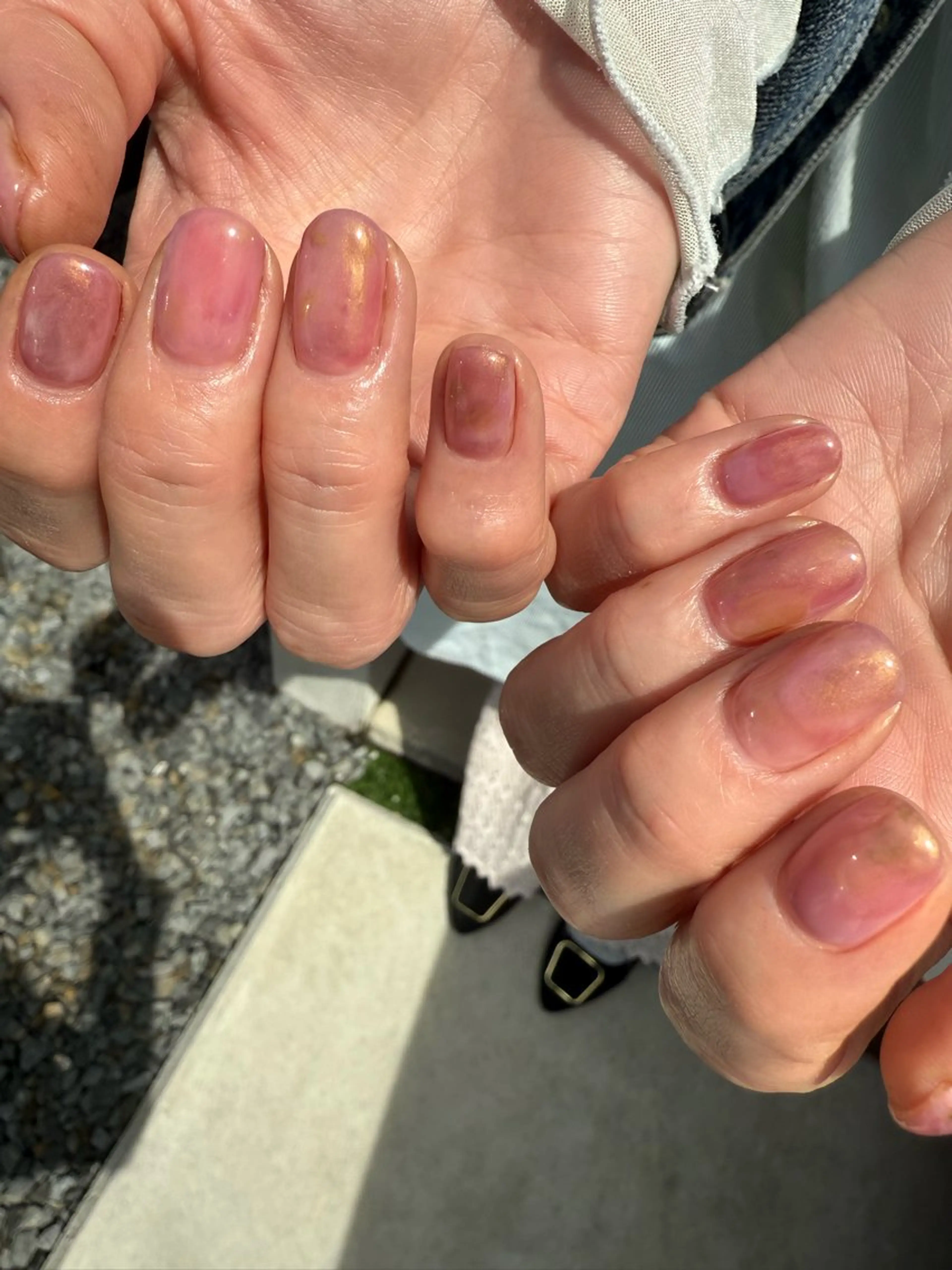 ネイル ニュアンスネイル 春ネイル ハンドネイル .clair 【クレル】のネイルデザイン