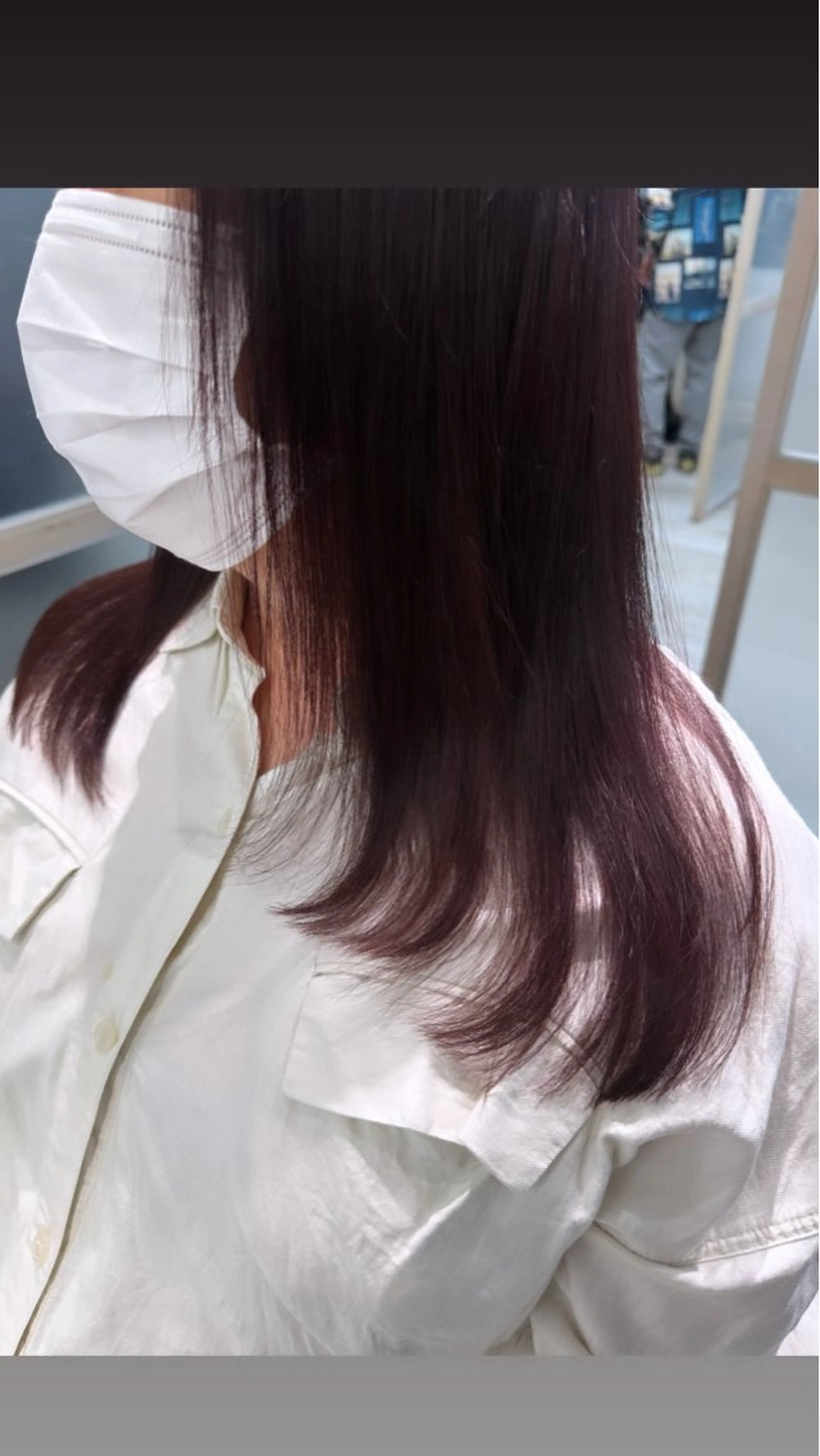 セミロング カラー ブリーチ ブリーチなしカラー パープルカラー 髪質改善 トリートメント 髪質改善×艶カラー Haruのヘアスタイル