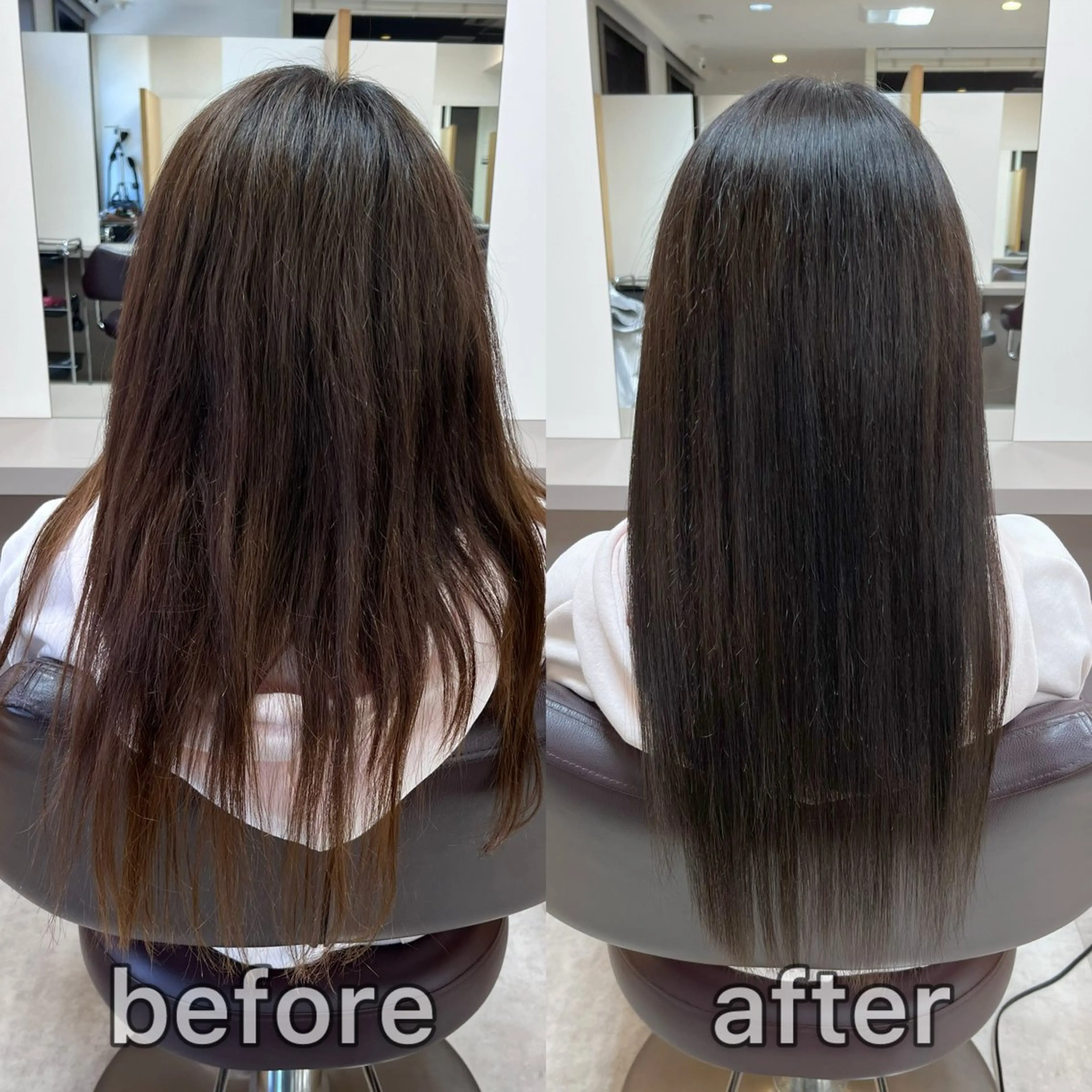 セミロング カラー パーマ ブリーチ ストレートパーマ 縮毛矯正 トリートメント KIZU 髪質改善 オカルト怪談のヘアスタイル