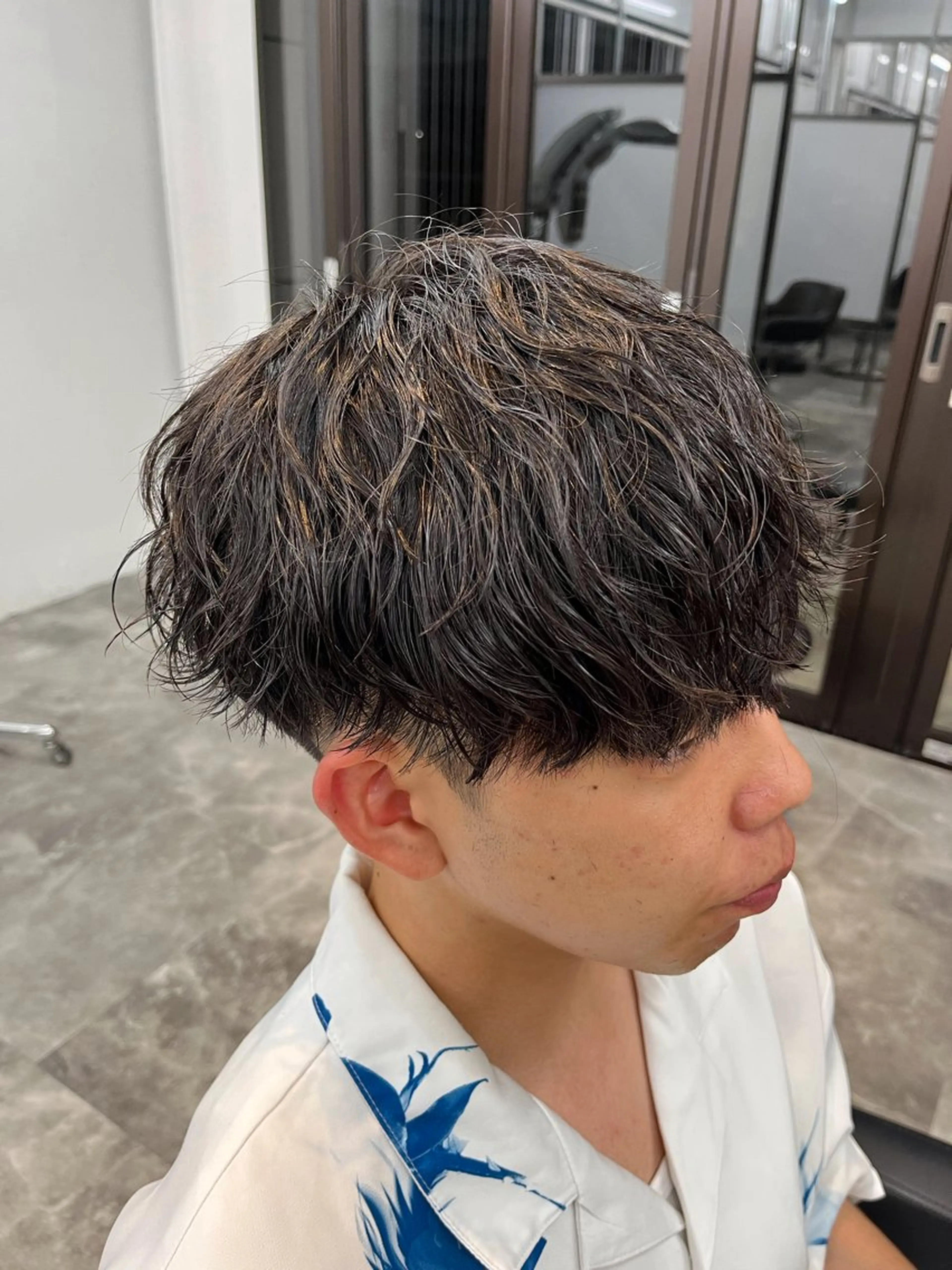 パーマ メンズ カット パーマ ⚡️メンズ/波巻き/ 片岡篤宣/水戸⚡️のヘアスタイル