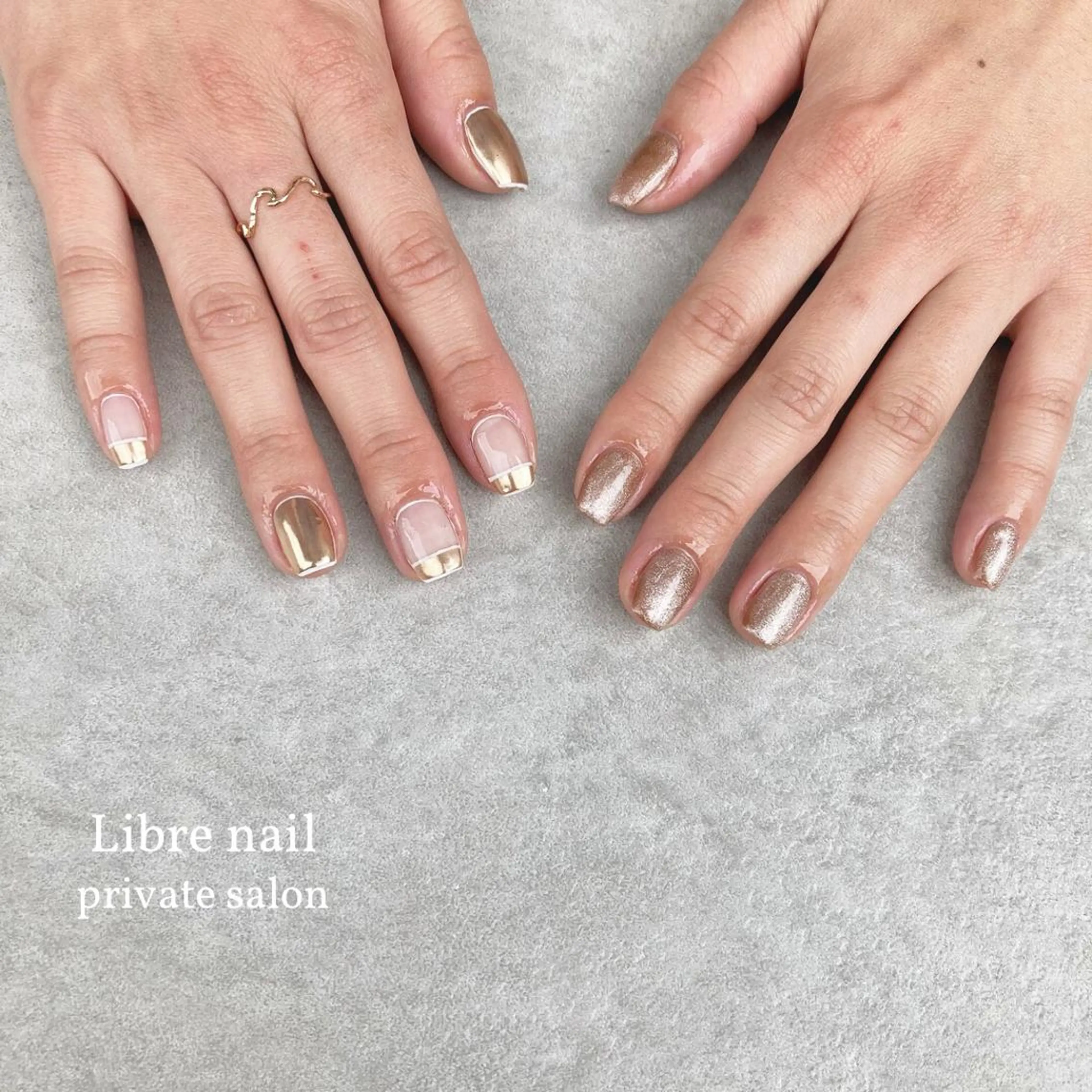 ネイル ジェルネイル マグネットネイル ミラーネイル 持ち込み 【Libre】 -ﾘﾌﾞﾚﾈｲﾙ-のネイルデザイン