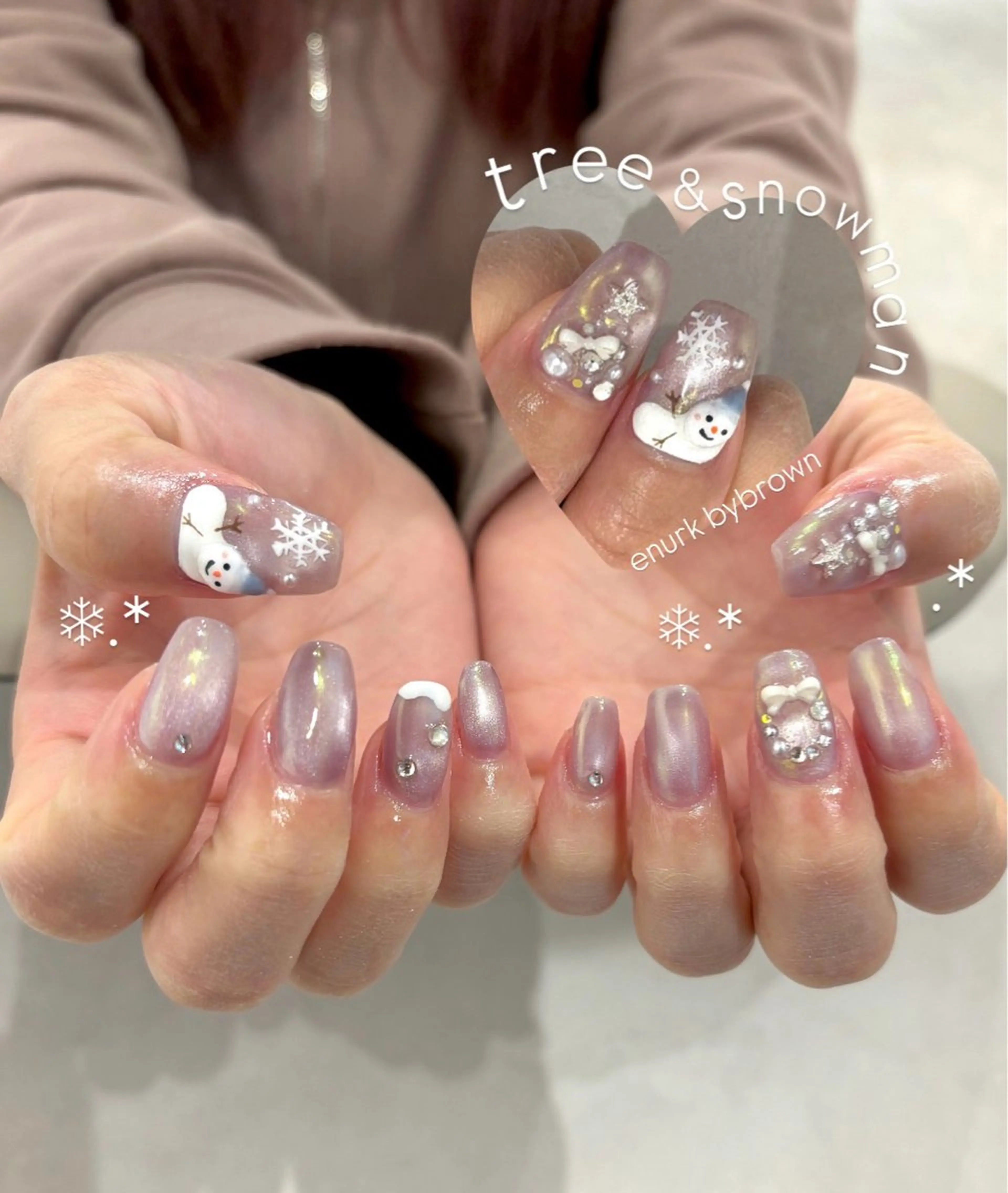 ネイル マグネットネイル 冬ネイル クリスマス ハンドネイル enurk店 🍋 丸谷みく♥のその他イメージ