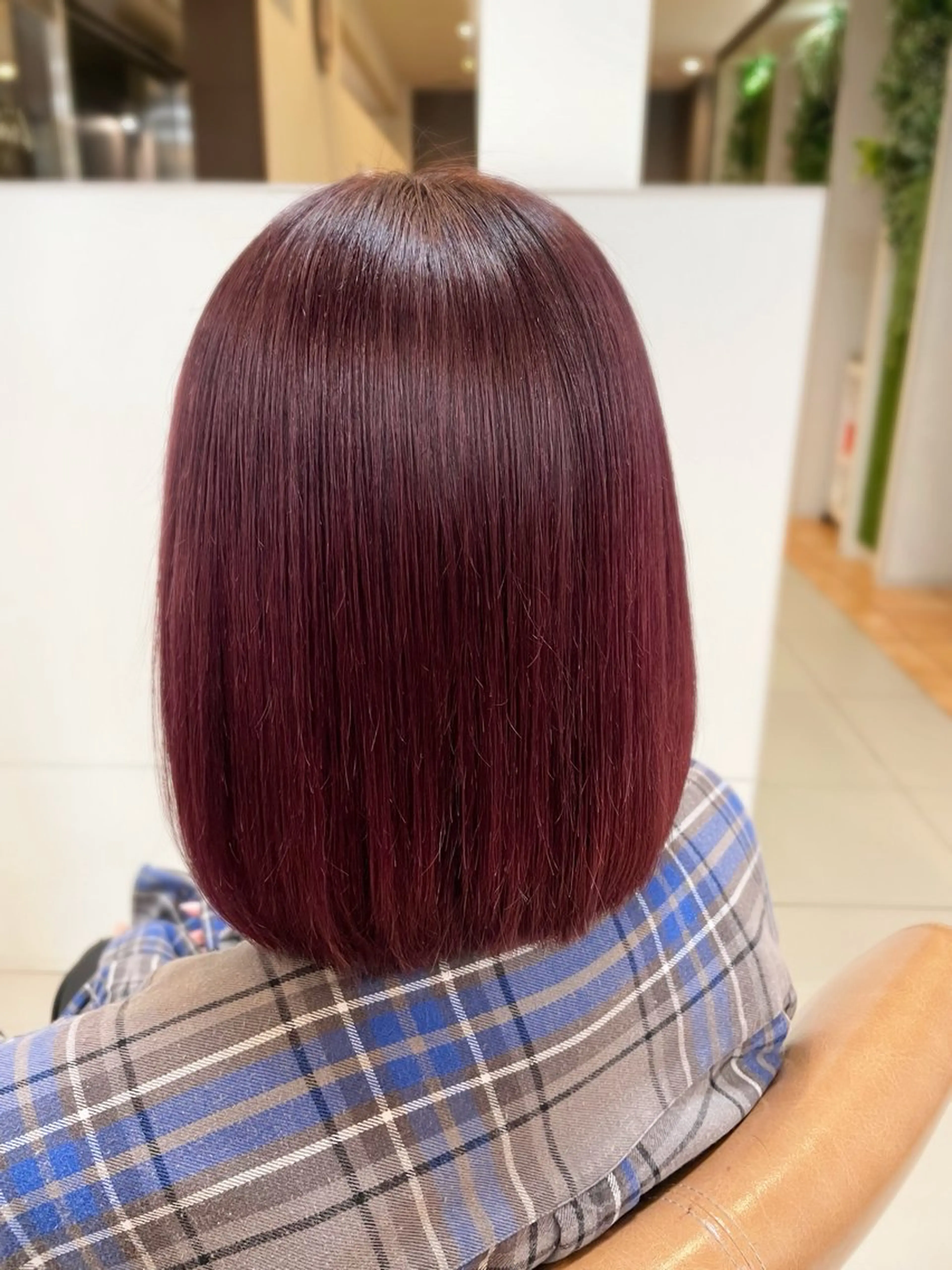 ミディアム カラー レッドカラー SOYON なんば店所属・水島 真彩のヘアスタイル