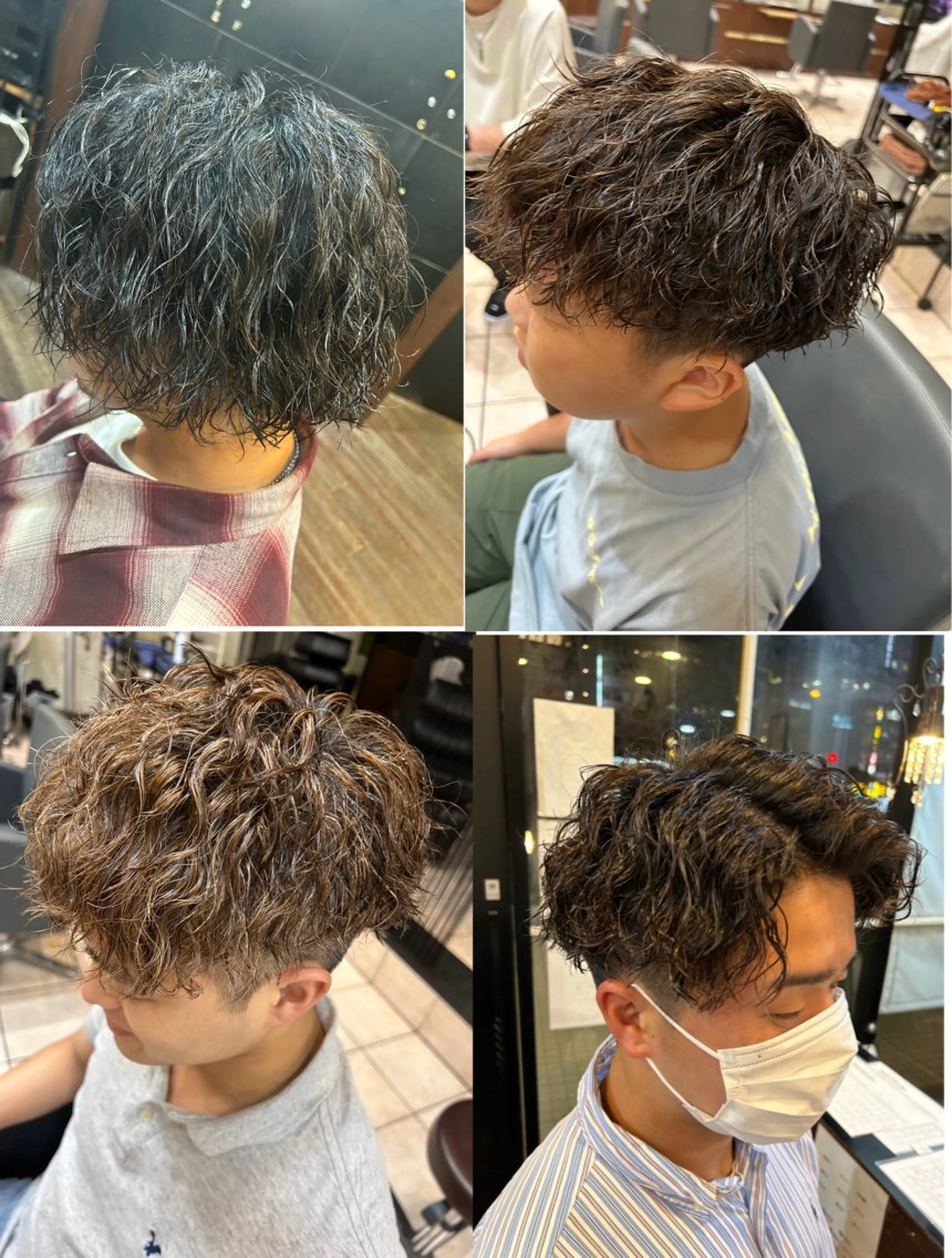 ミディアム パーマ メンズ 大阪/梅田/シャドウ パーマ/ノボリユウタのヘアスタイル