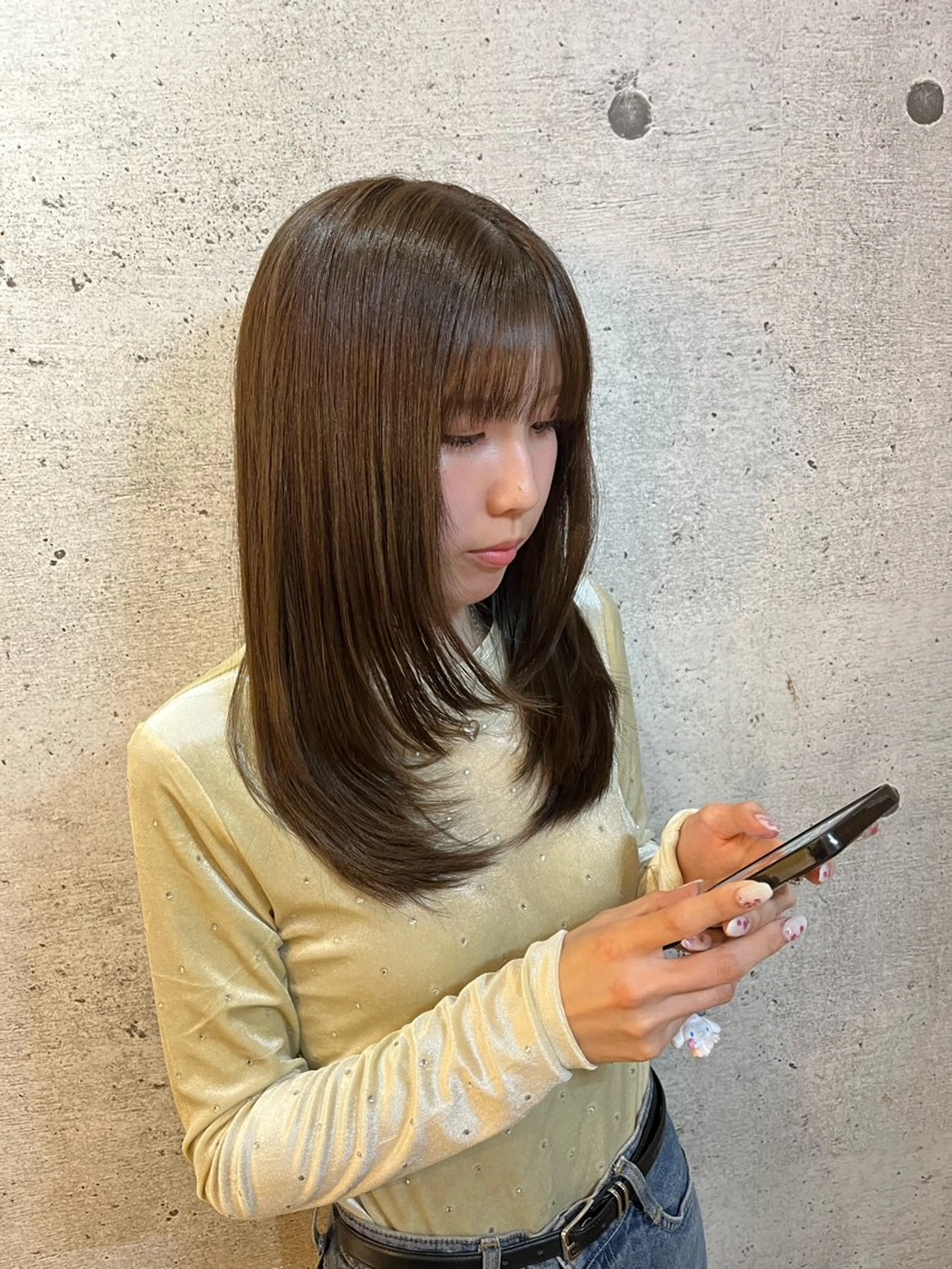 セミロング レイヤーカット rina 🤍のヘアスタイル