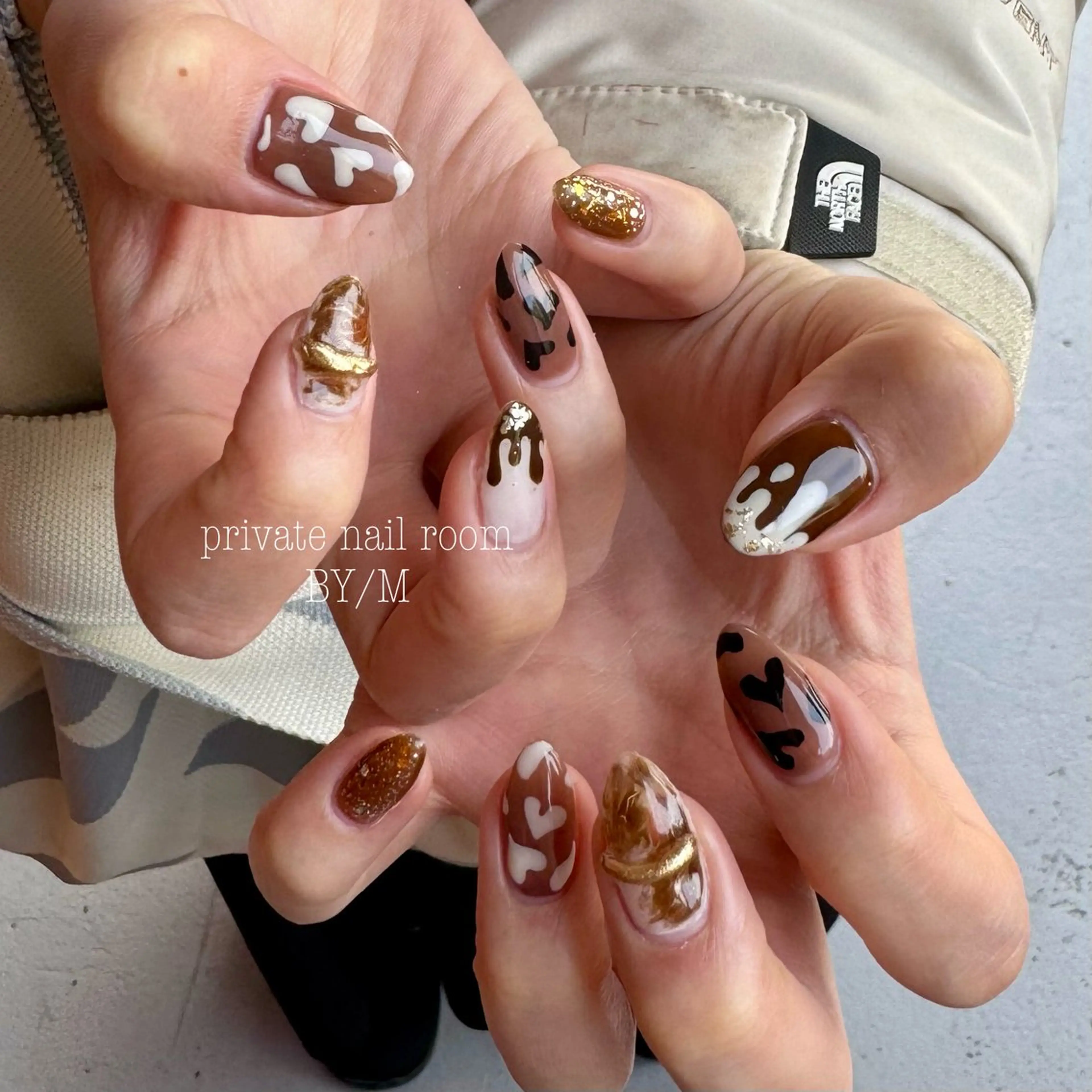 ネイル ハート 持ち込み バレンタイン ハンドネイル BY / Mのネイルデザイン