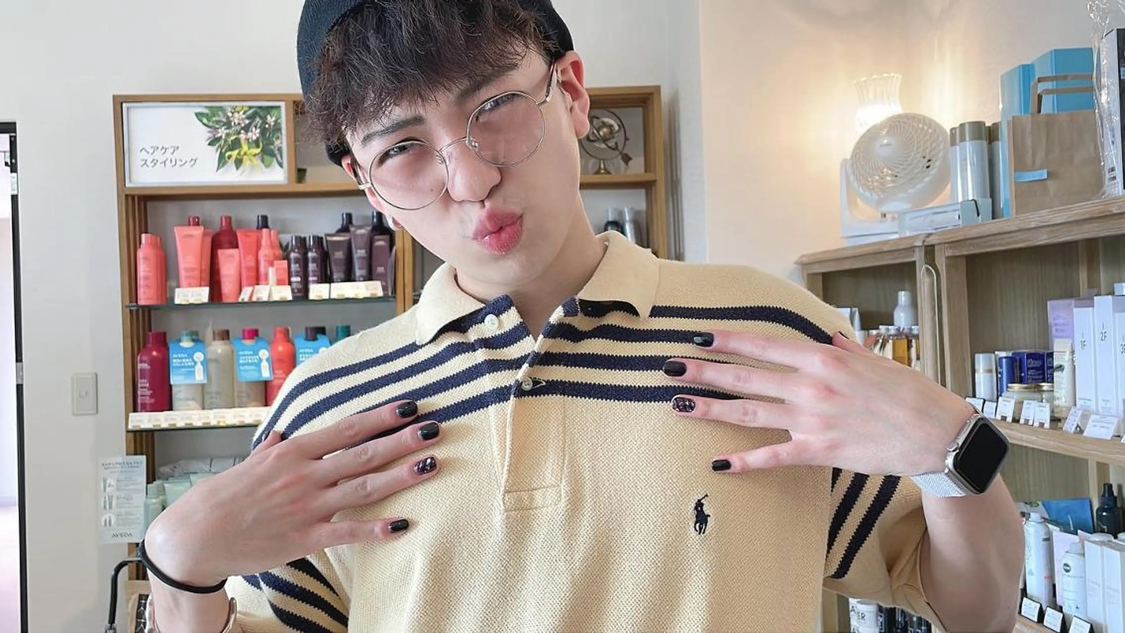 ネイル マツエク・マツパ まつげパーマ ボリュームラッシュ ボーダー ジェルネイル メンズネイル 髙橋 敦子のネイルデザイン