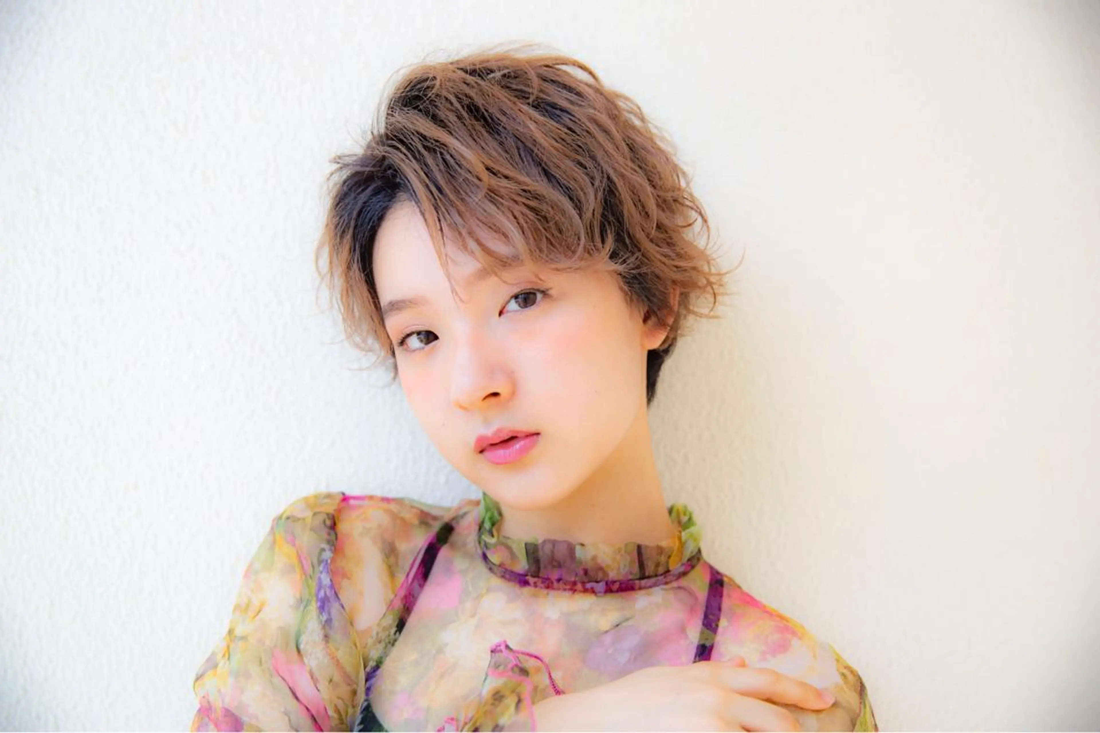 ショート カラー 韓国/髪質改善💘 櫻井かれんのヘアスタイル