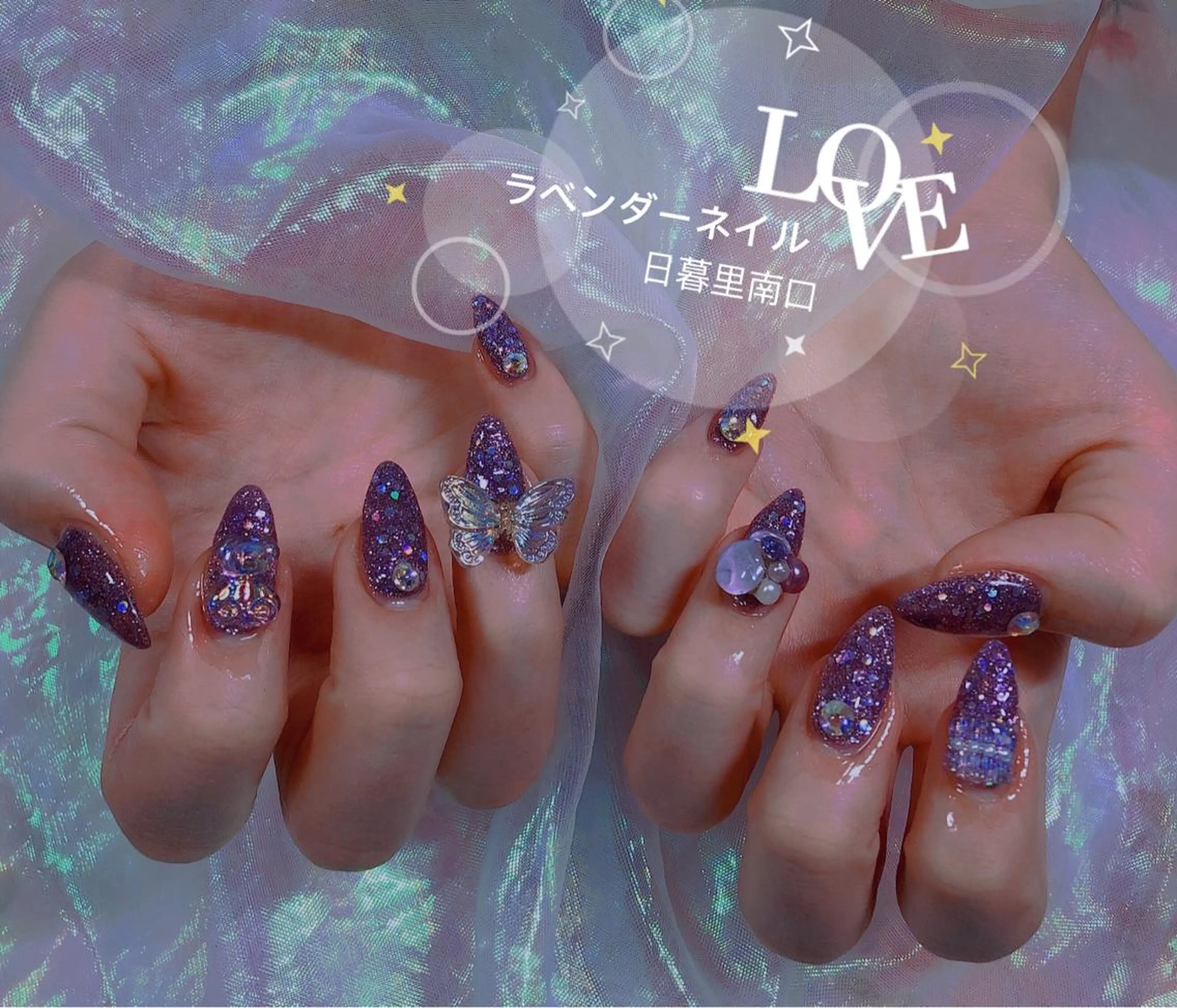 ネイル ラベンダー💖日暮里 ルル💖ネイルのネイルデザイン