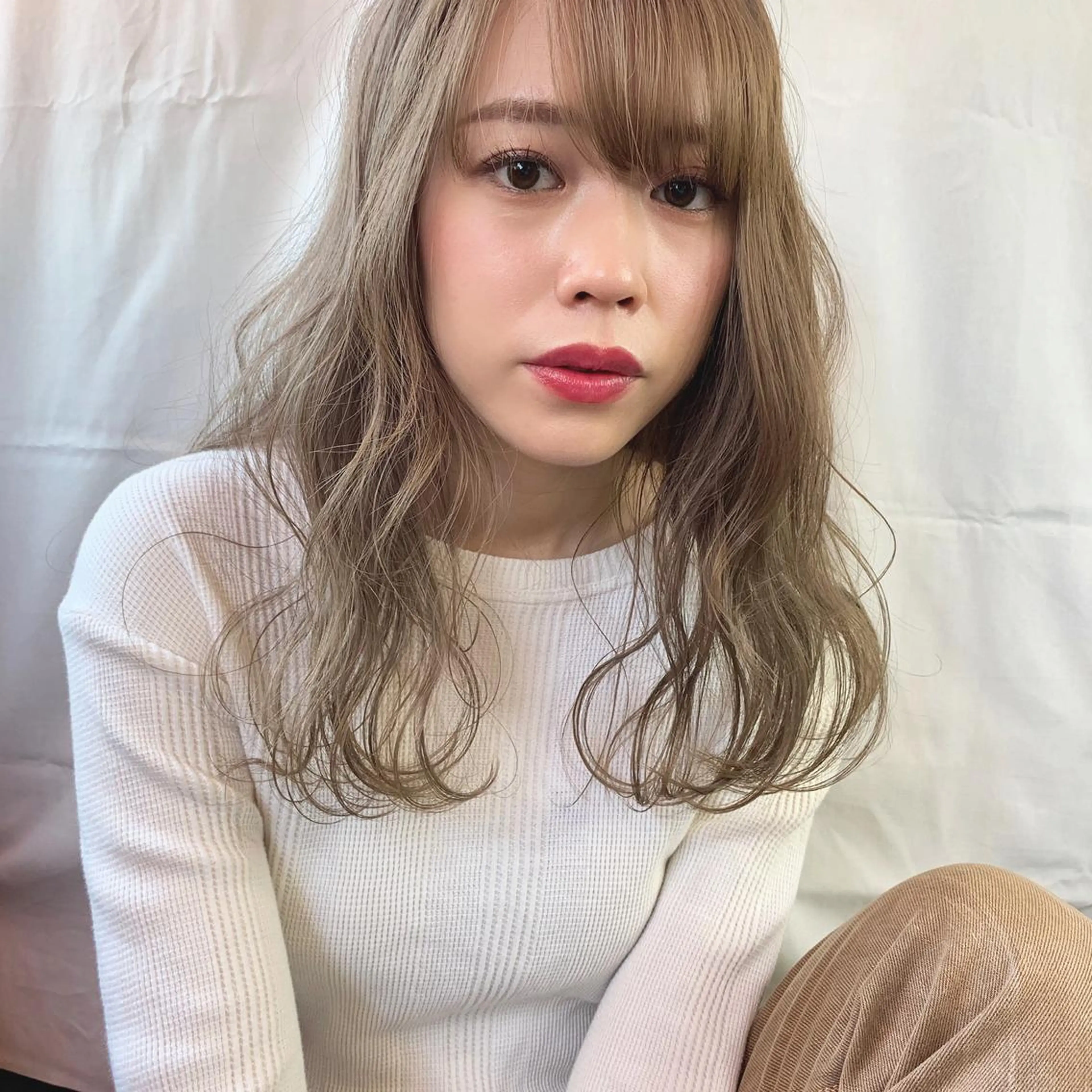 ロング カラー ブリーチ ケアブリーチ 上川 美幸のヘアスタイル