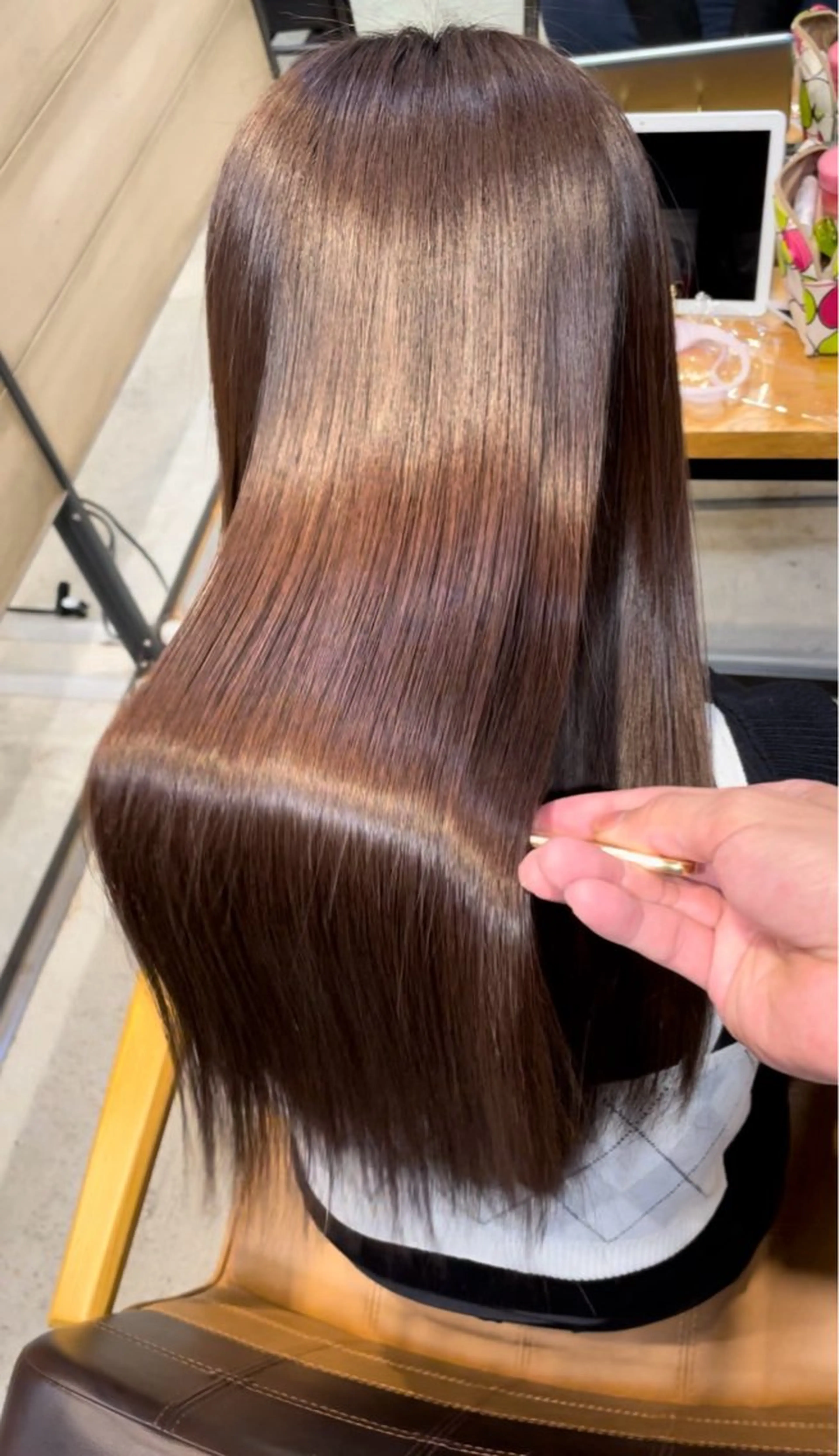 セミロング セミロングパーマ 髪質改善 縮毛矯正 トリートメント 酸性ストレート HANARE by youres hair 神楽坂所属・神楽坂/縮毛矯正/ 髪質改善/香村優弥のヘアスタイル