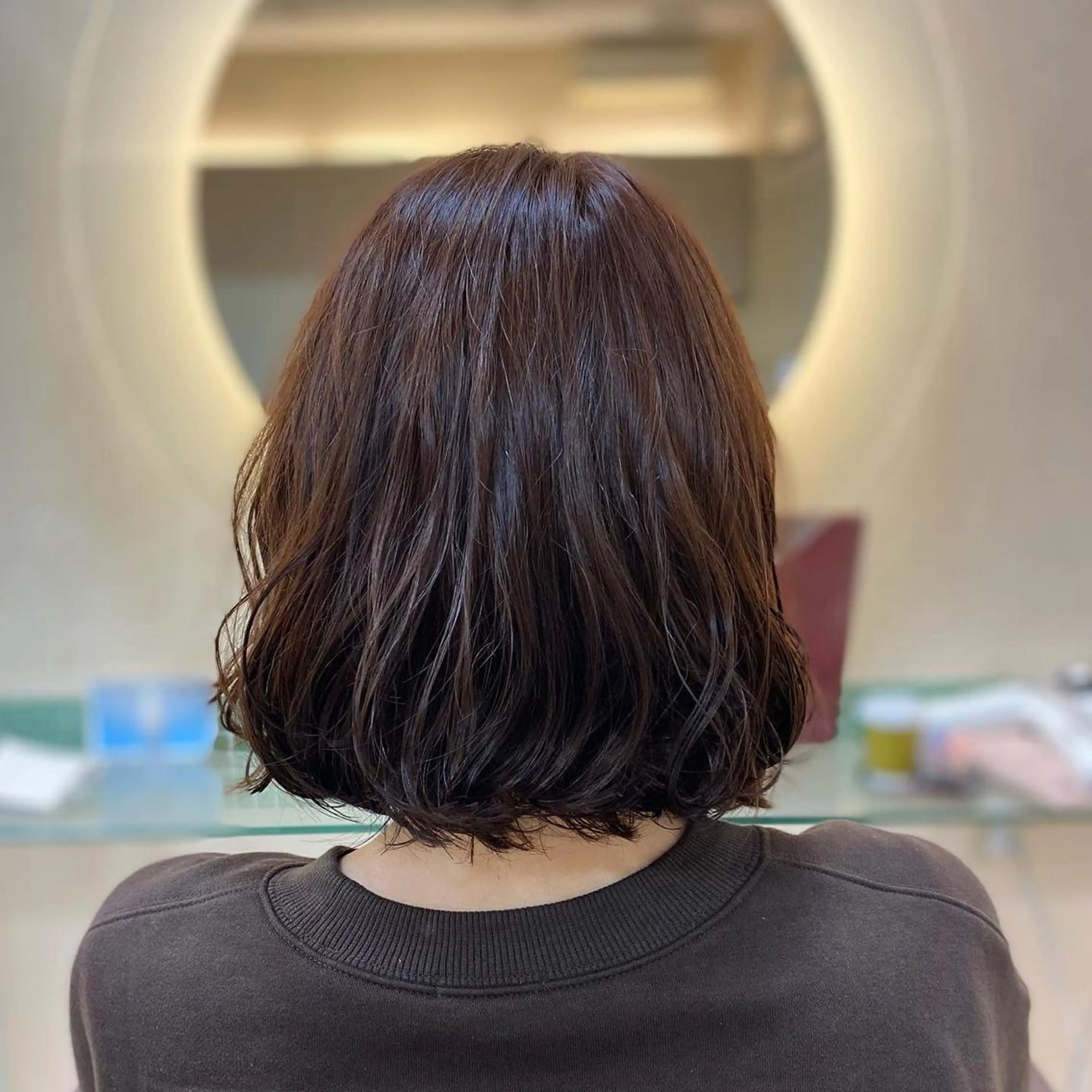 ミディアム パーマ ミディアムパーマ ボブ カット 松本平太郎美容室土浦Part1所属・大越 美鈴のヘアスタイル