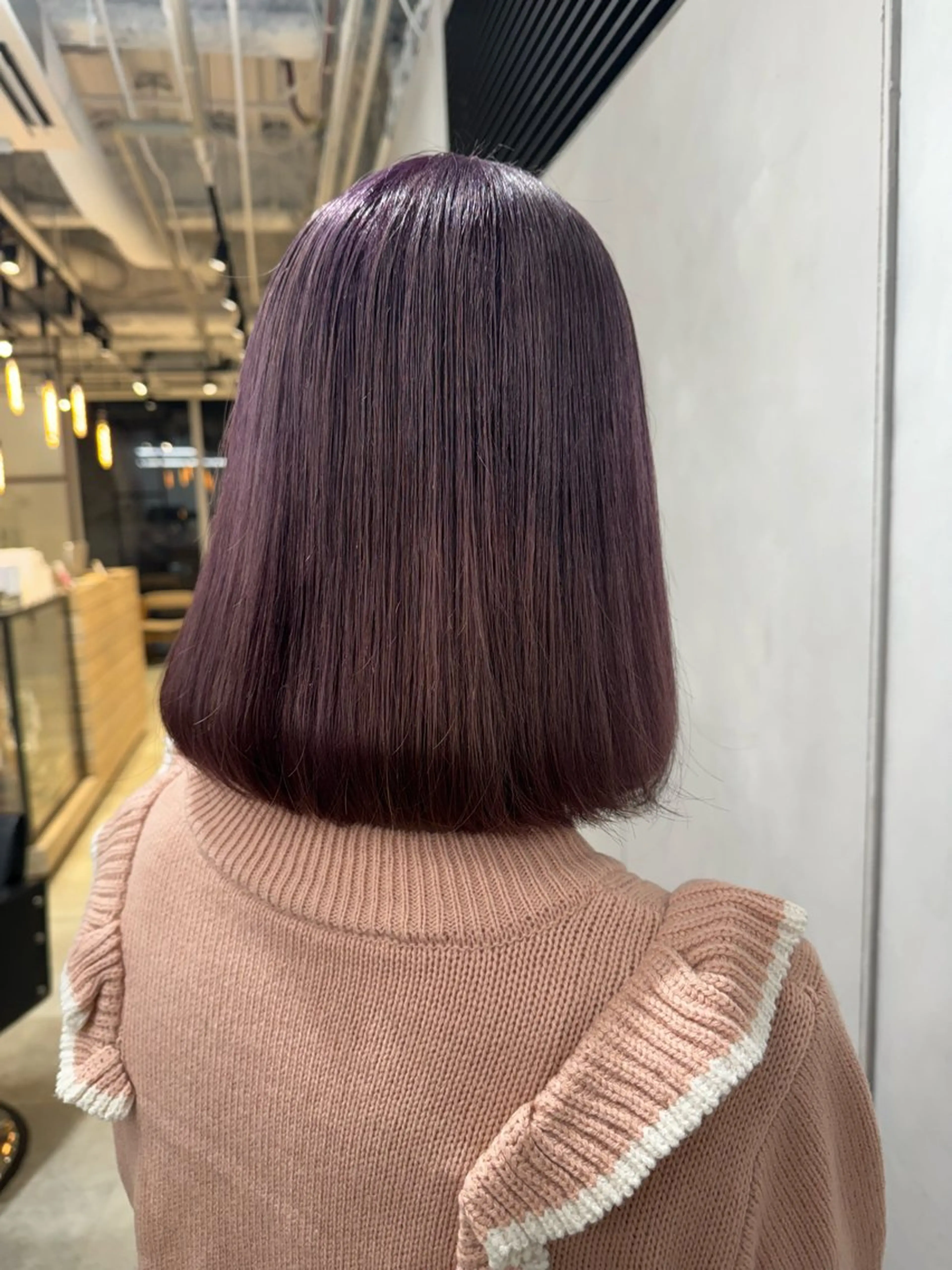 ミディアム カラー バイオレットカラー カット ヘアカラー トリートメント 透明感カラー✨艶髪 制作🌱山根あゆみのヘアスタイル
