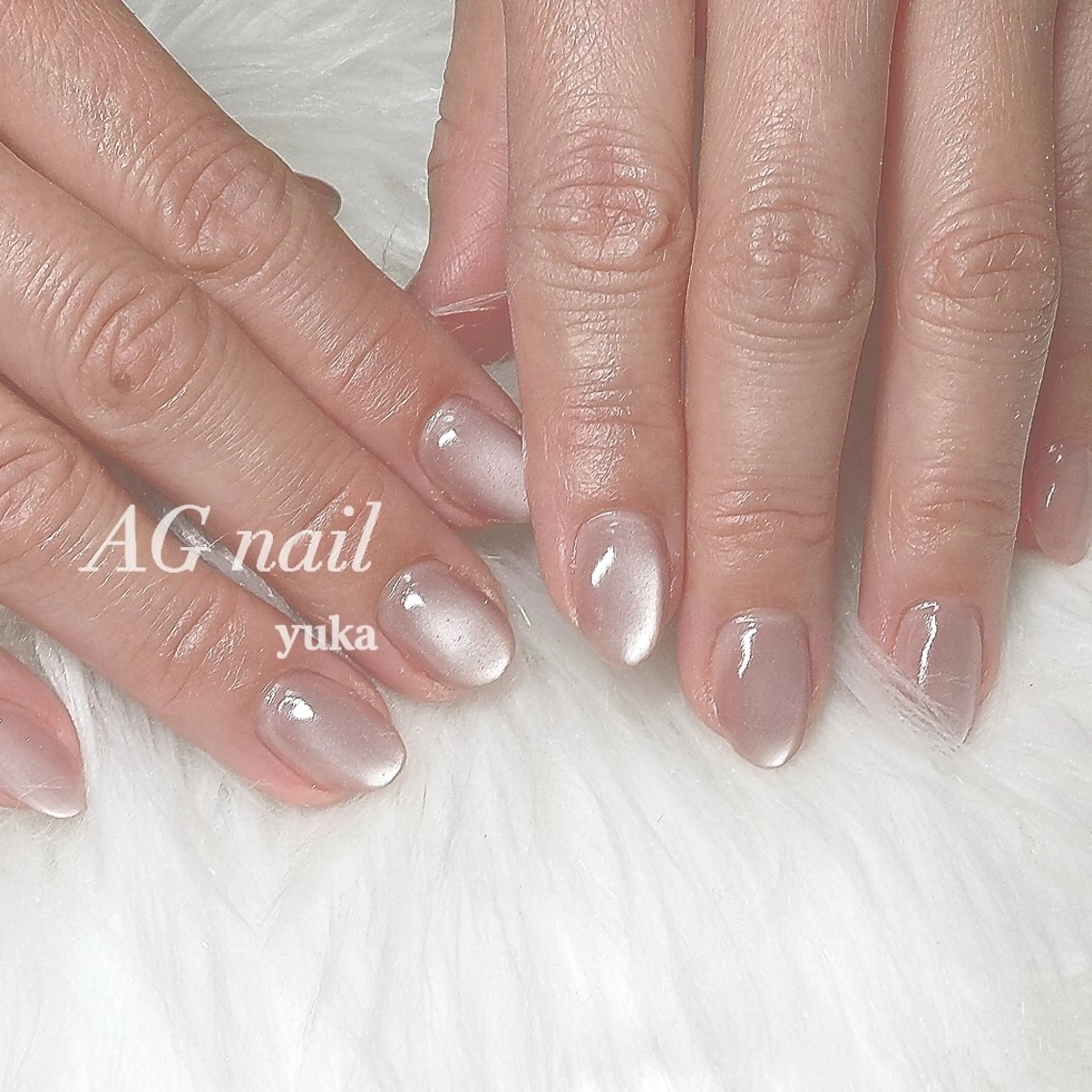 ネイル マグネットネイル マグネットワンカラー ワンカラーネイル AG nail 〚　yuka　〛のネイルデザイン