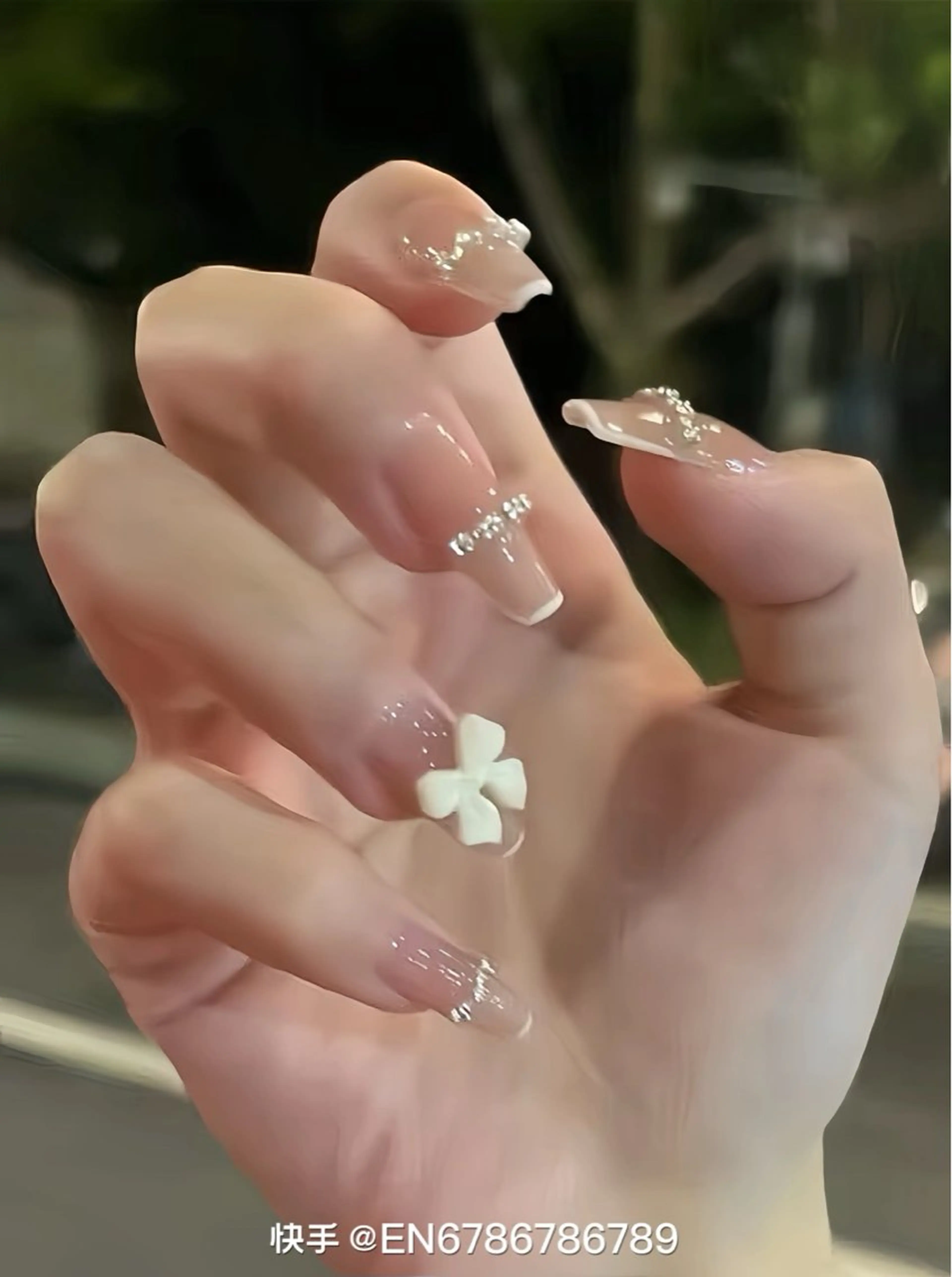 ネイル 長さ出し フレンチネイル ジェルネイル 韓国ネイル マグネットネイル sun nail池袋 モデル募集のネイルデザイン