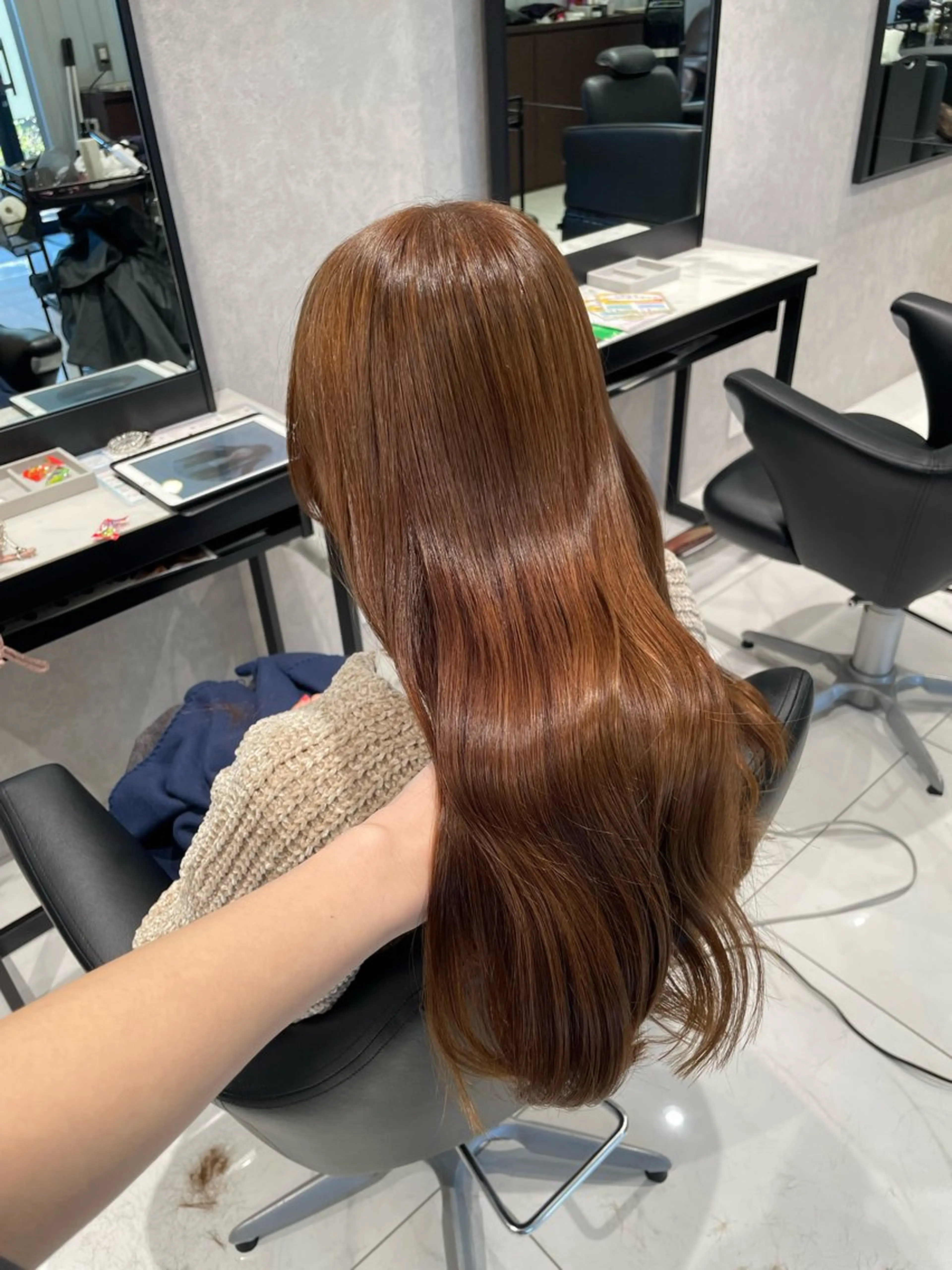 ロング カット ヘアカラー トリートメント 内藤 藍夏のヘアスタイル