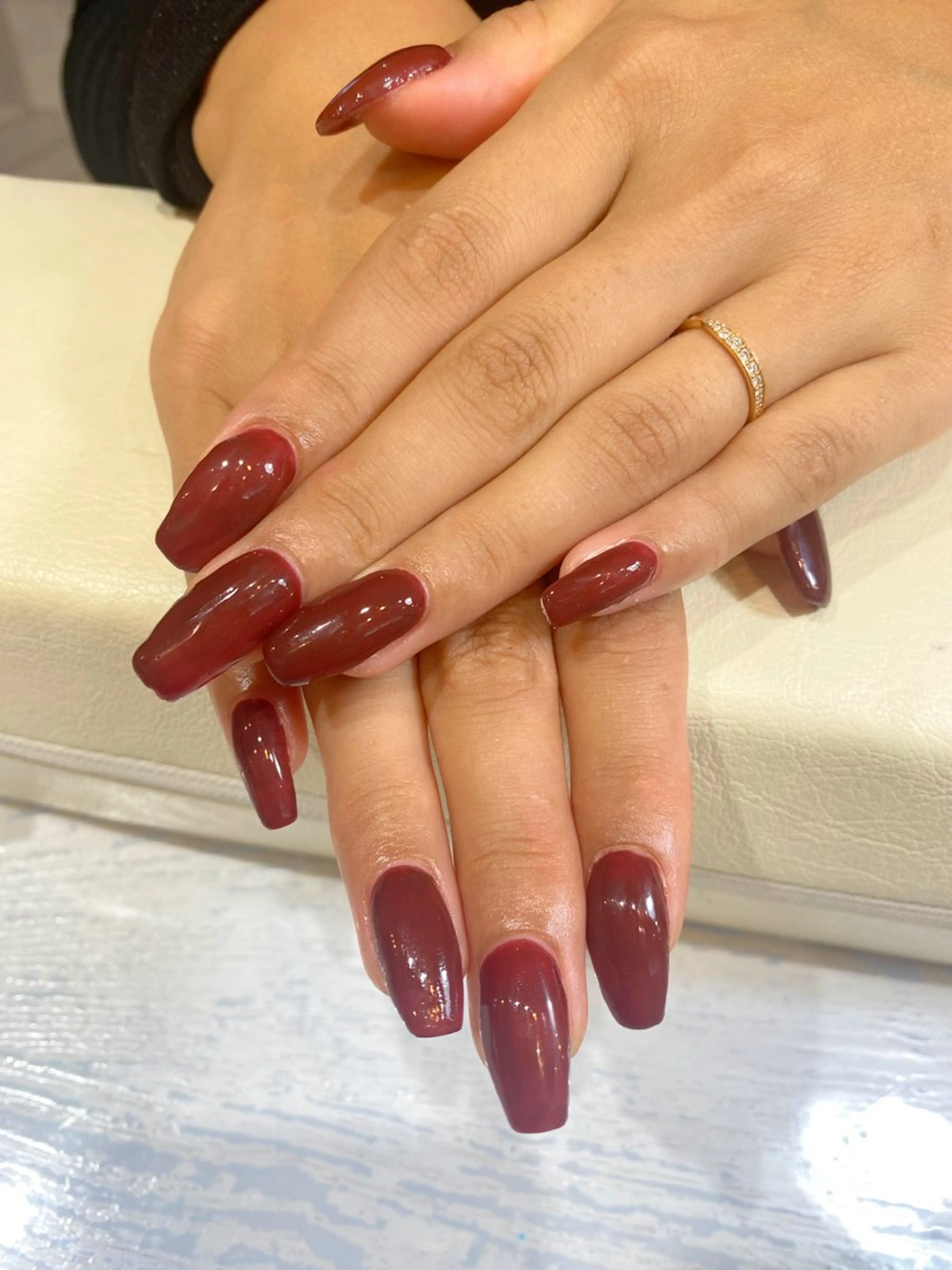 ネイル ジェルネイル ワンカラーネイル パラジェル Nest 岩崎のネイルデザイン