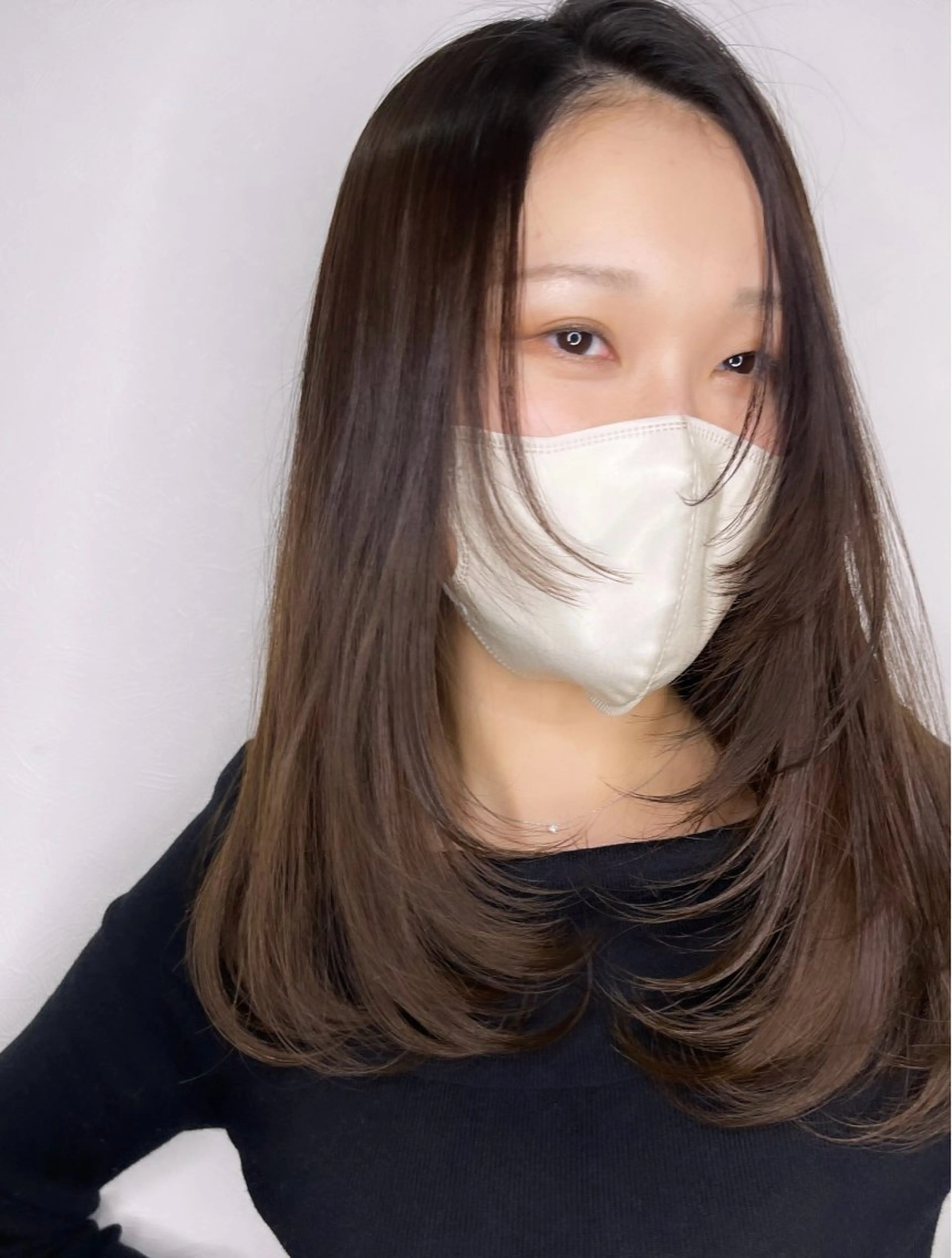 ロング カット ヘアカラー トリートメント 剣持友希/ifh iizuka/高崎のヘアスタイル