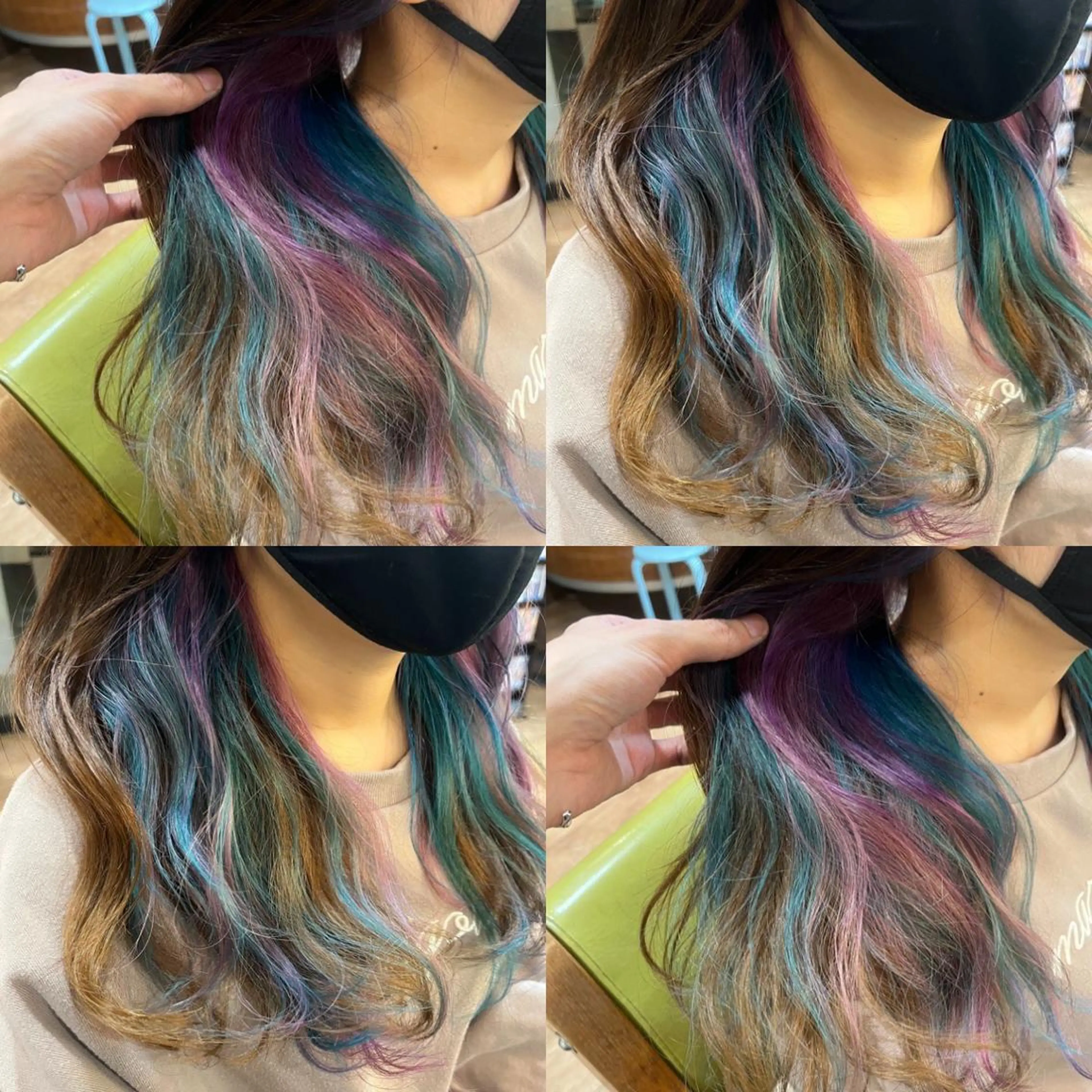 ロング カラー イヤリングカラー カット ヘアカラー トリートメント 原宿サロン代表 デザインカラー伊藤卓のヘアスタイル