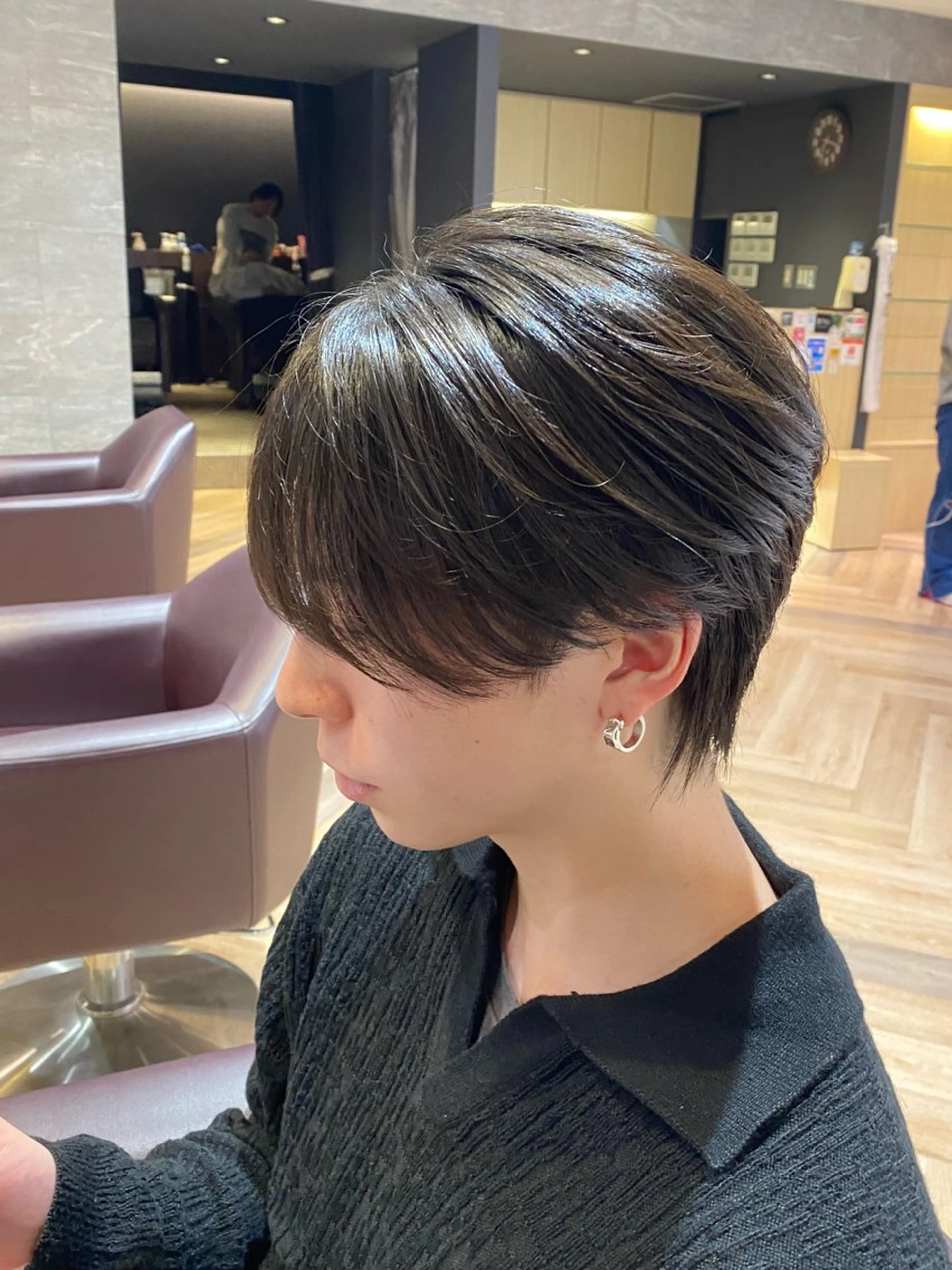 ミディアム カラー パーマ メンズ特化/フェザー /パーマ/伊勢元のヘアスタイル