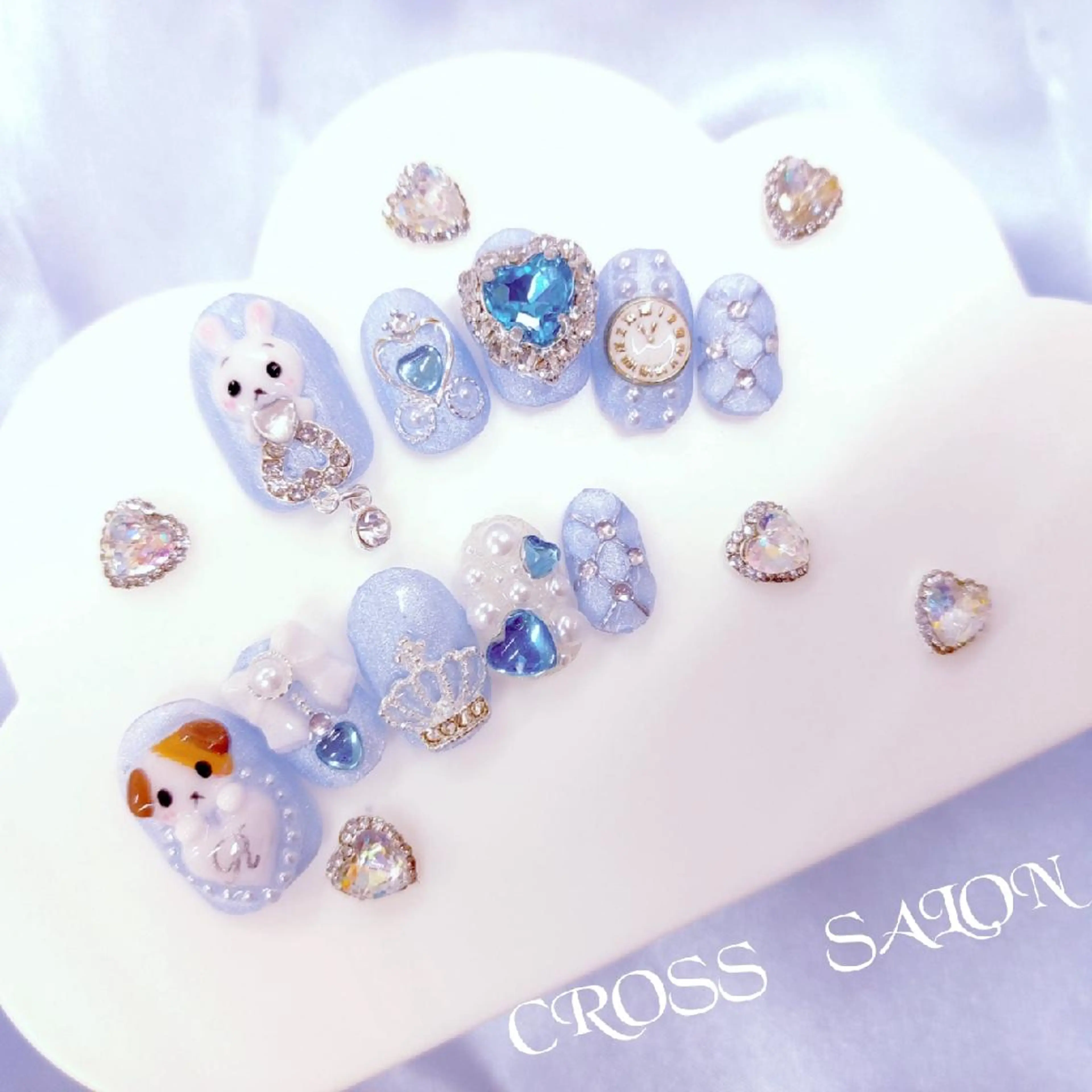 ネイル 氷ネイル・うるうるネイル 韓国ネイル ネイルチップ CROSS SALON/Lazy所属・CROSS  クロス　のネイルデザイン