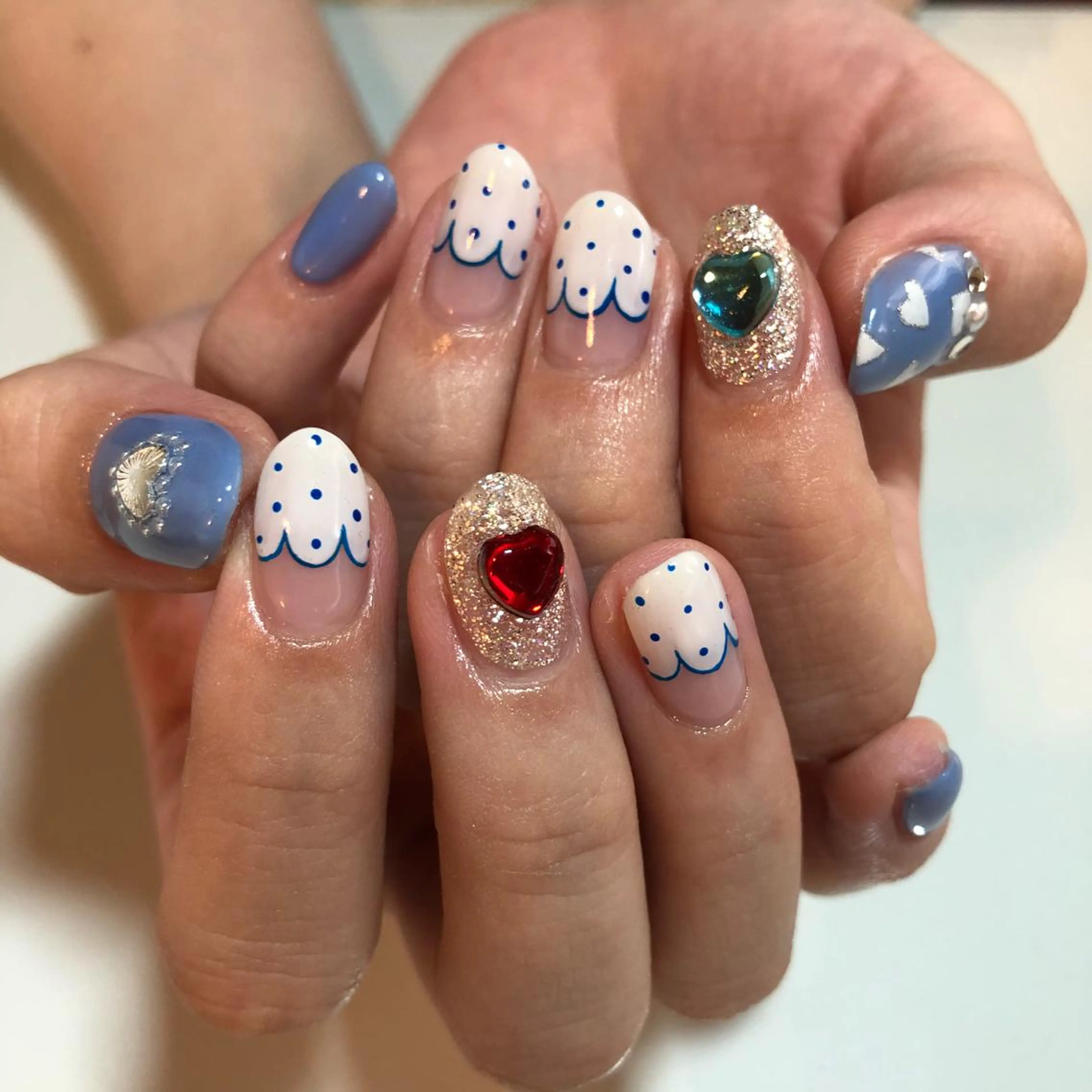 ネイル シルバー g-up nail所属・米田 律子のネイルデザイン