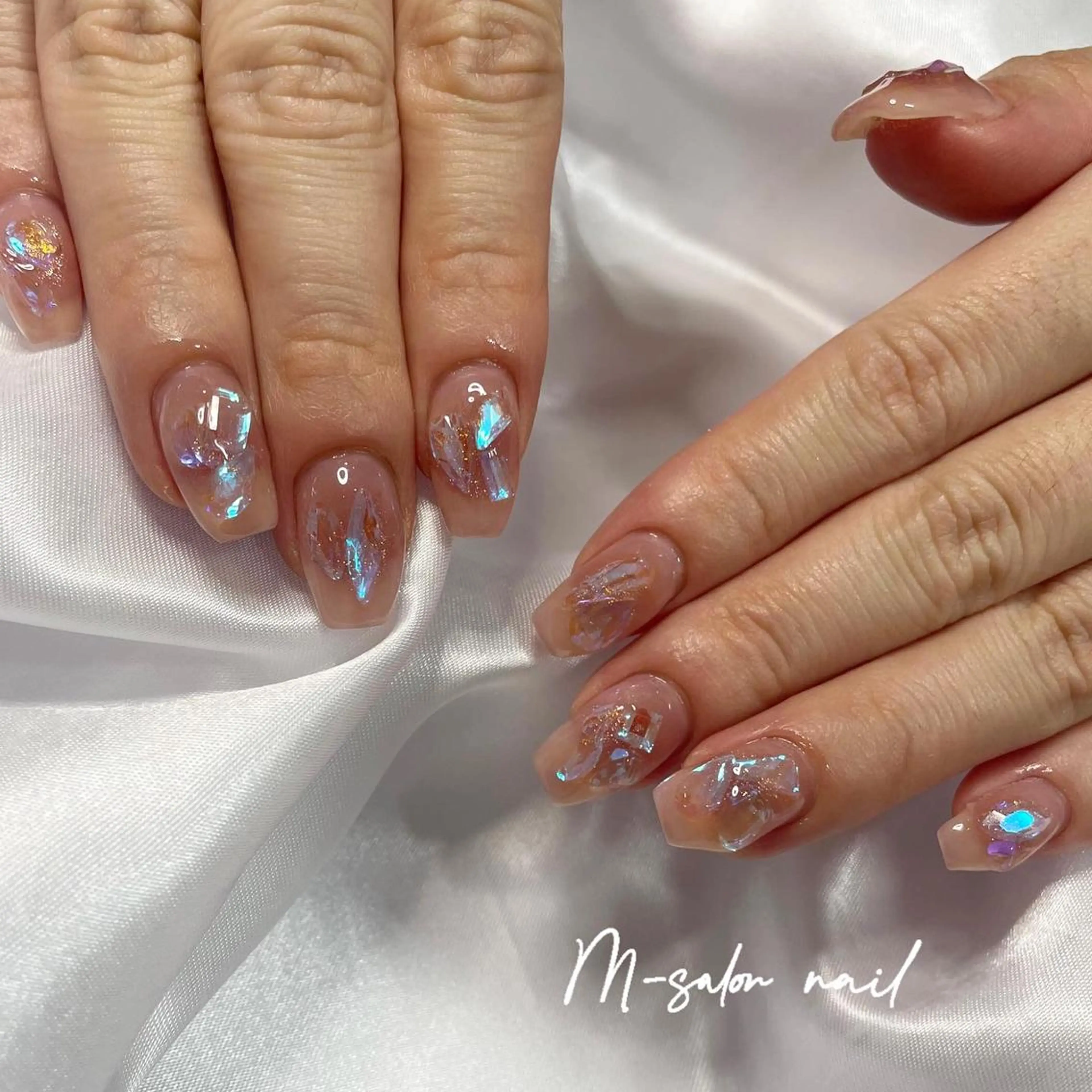 ネイル ワンホンネイル ハンドネイル 韓国/網紅/パーツ M-salonのネイルデザイン