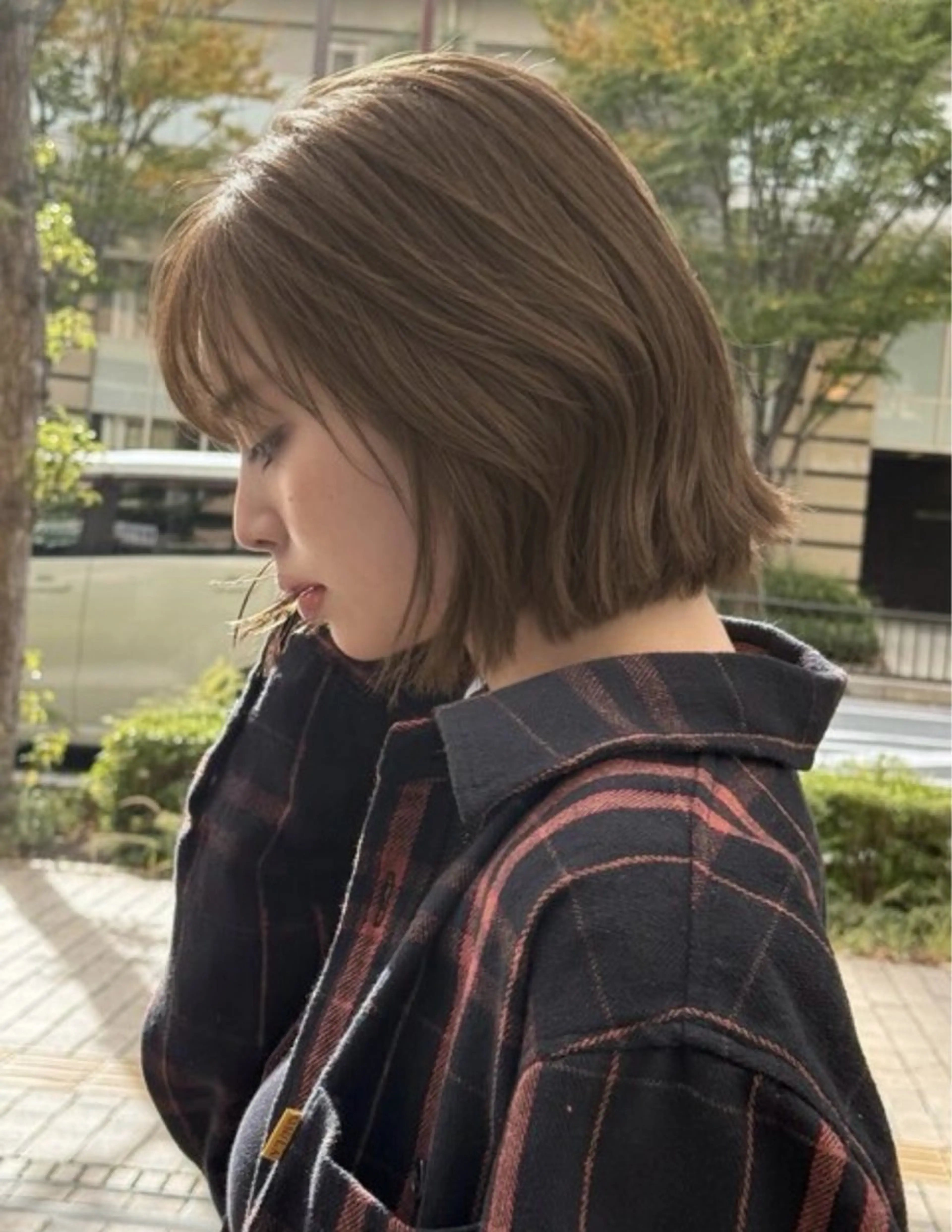 ショート カラー 柔らかいオリーブ🍃 カラーNatsumiのヘアスタイル