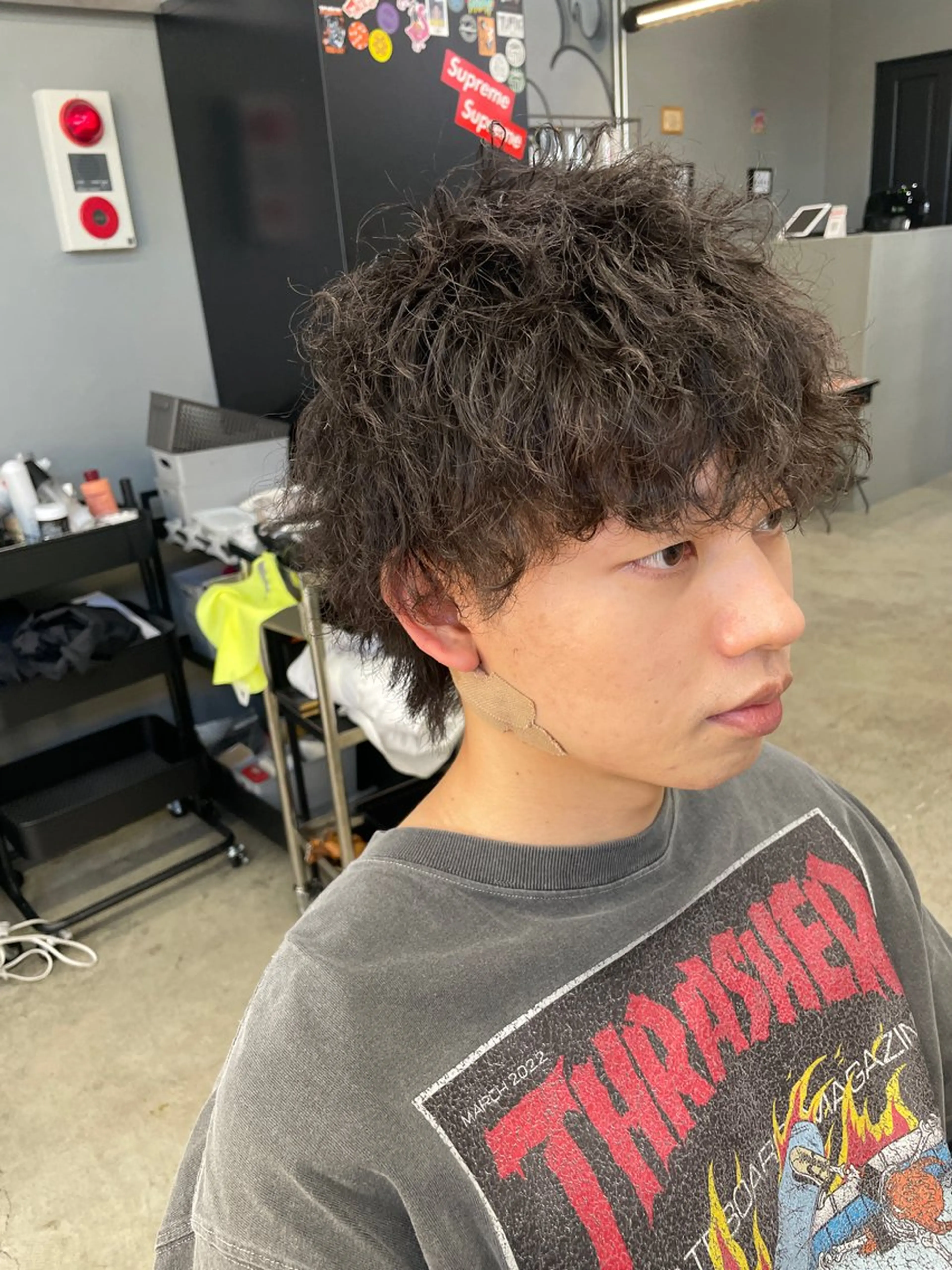 ショート パーマ メンズ カット パーマ メンズ専門サロン wokeのヘアスタイル